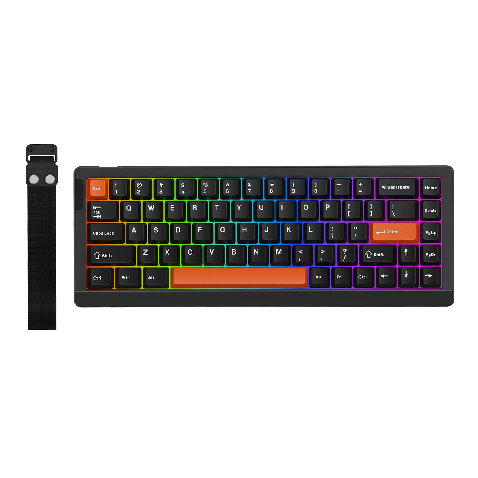 EPOMAKER HE68 Lite Tastiera da Gioco a Effetto Hall, 8k Polling & 128K Scan Rate, 0.01mm Adjustable Trigger, 0.125ms Latency, 5-Layer Sound-Dampened, Snap Key, SOCD, A-RGB, Wired (Nero Rosso)