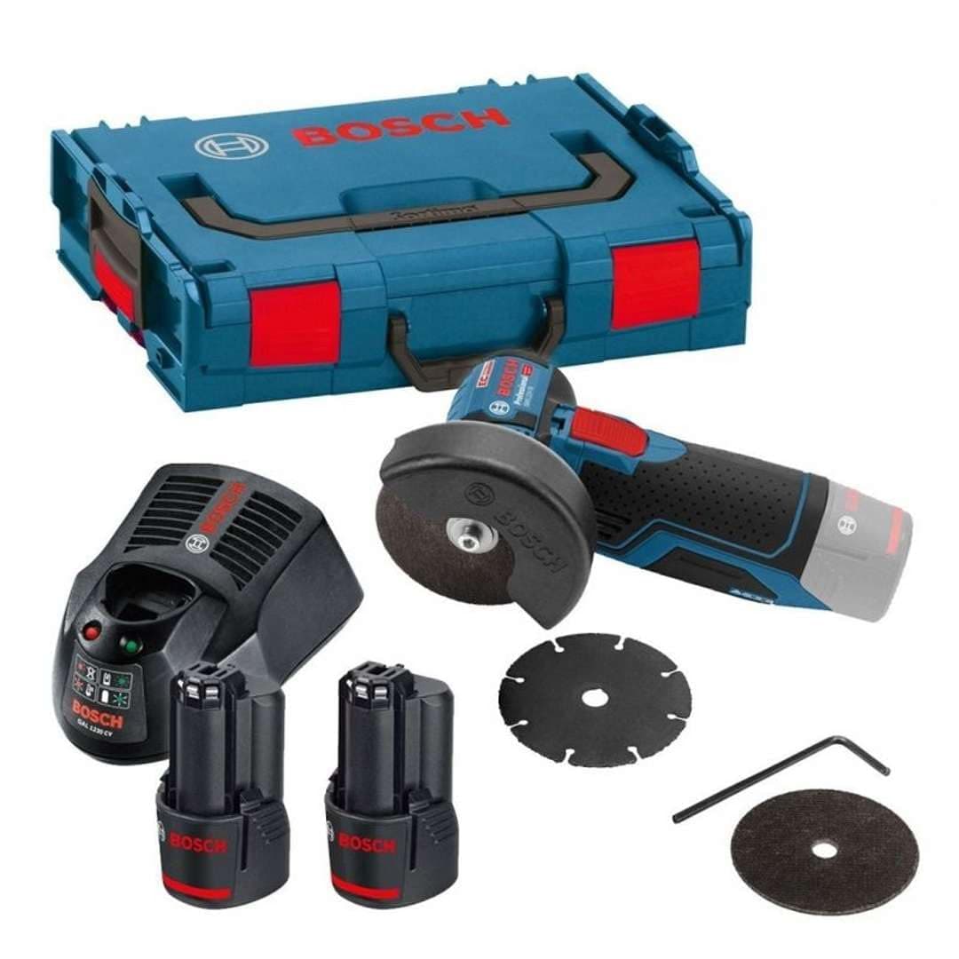Bosch PRO Akku-Winkelschleifer GWS 12V-76 | Der weltweit erste Winkelschleifer in der 12-Volt-Klasse GWS 12V-76 (2x3.0Ah; L) Kleine Winkelschleifer