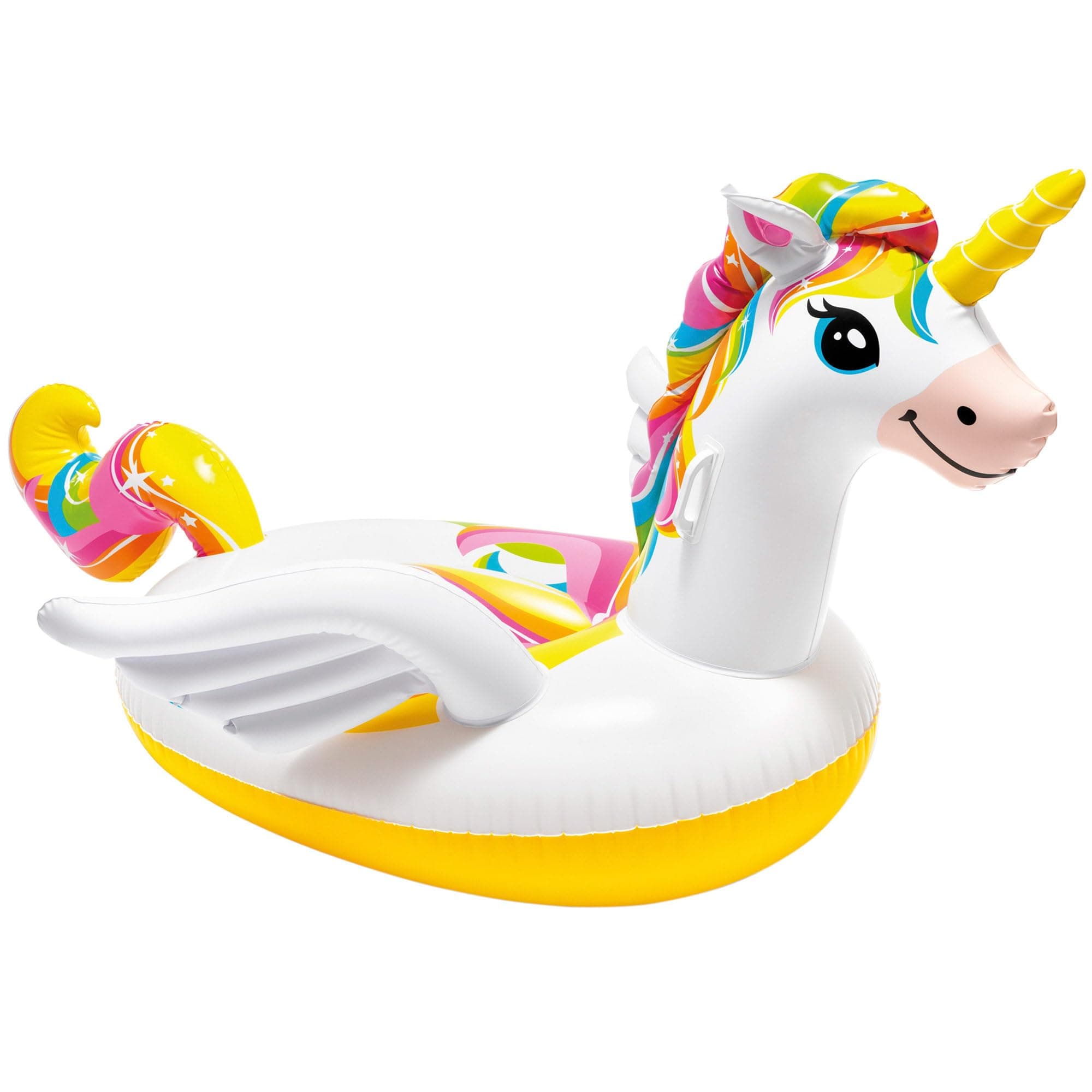 Intex 57561NP - Aufblasbares Reittier Einhorn, Vinyl, Mehrfarbig, 2.26 m x 1.73 m