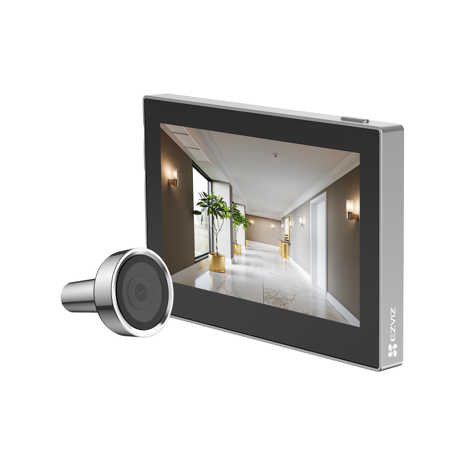 EZVIZ Mirilla Digital de Puerta con Pantalla a Color de 4.3'' Cámara Video Inalámbrico 1080P,Vista en Vivo146°,Batería Recargable 2200mAh,WiFi 2,4GHz,NO Detección de Movimiento,NO Visión Nocturna,CP2