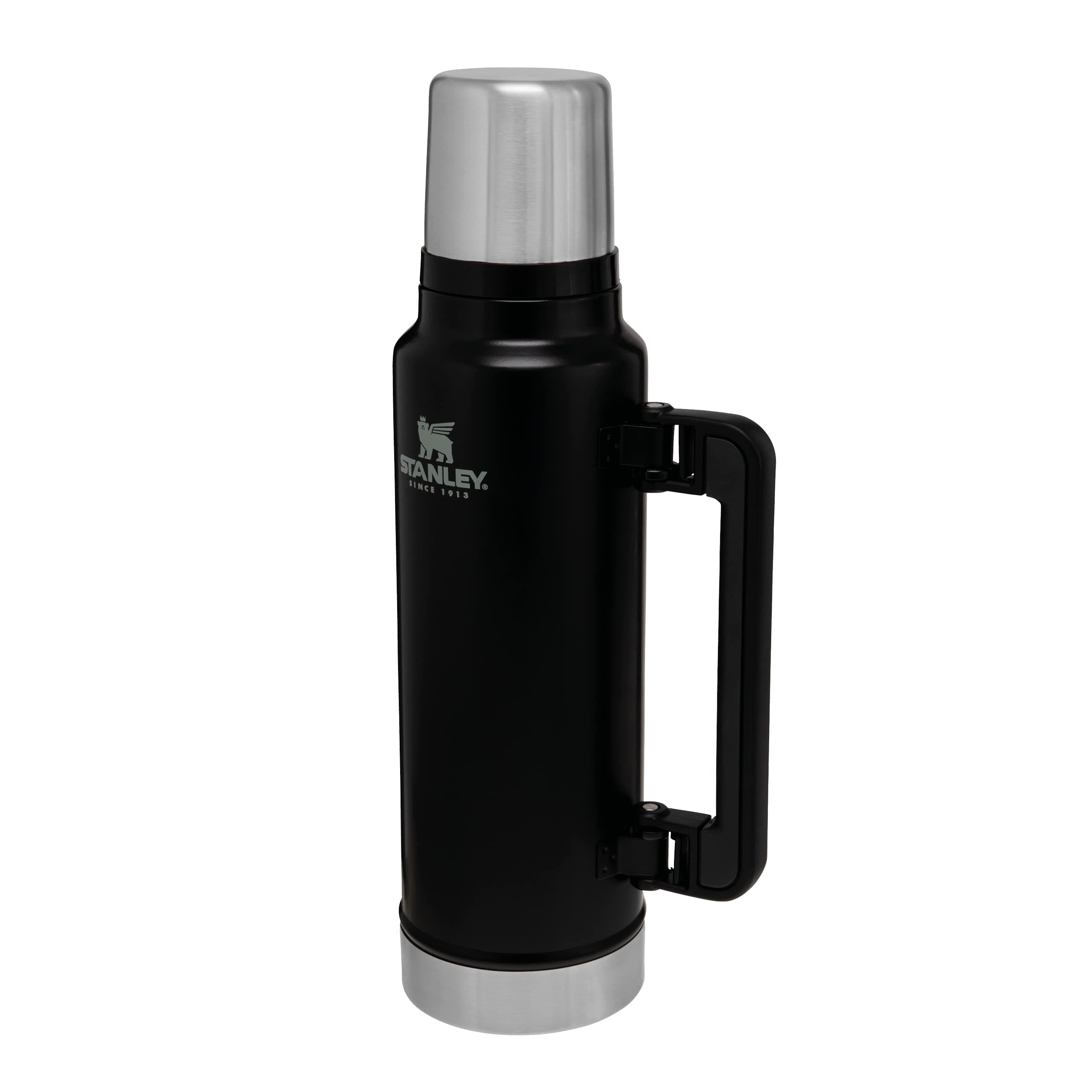 Stanley 1913 Classic Legendary Thermosflasche 1.4L - Thermos Hält 40 Stunden Heiß Oder Kalt - Edelstahl Thermoskanne - BPA-Frei - Spülmaschinenfest - Matte Black