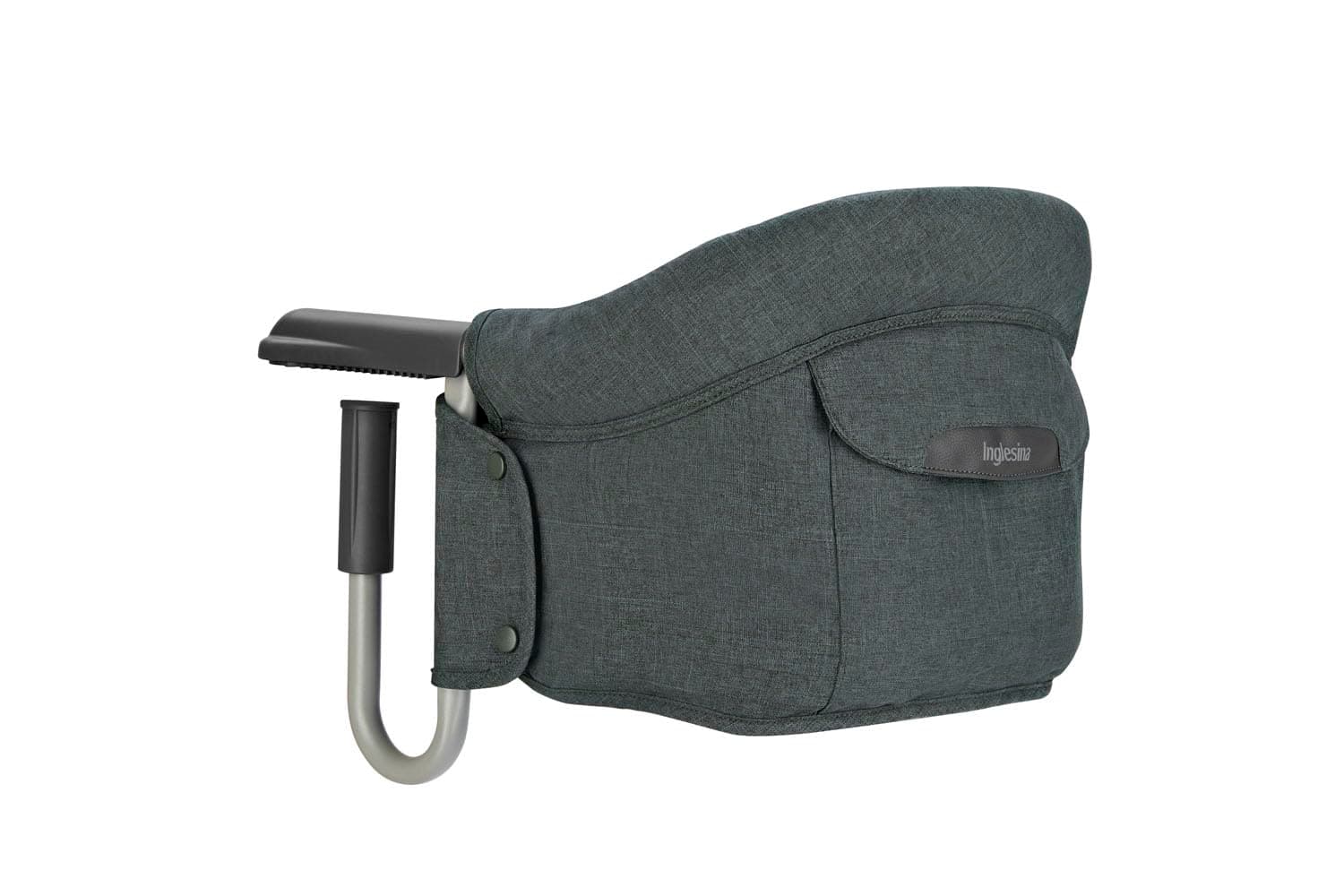 Inglesina Fast, Asiento de Mesa Plegable, Gris Oscuro (Charcoal Grey), Fácil de Transportar, Lavable, Instalación Segura, Hasta 15 kg, 35 x 27 42 cm