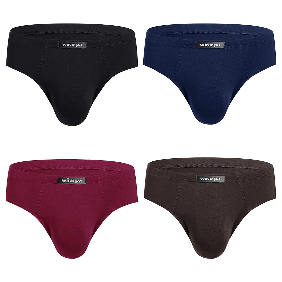wirarpa Slip Uomo Microfibra Mutande Elastico Pacco da 4