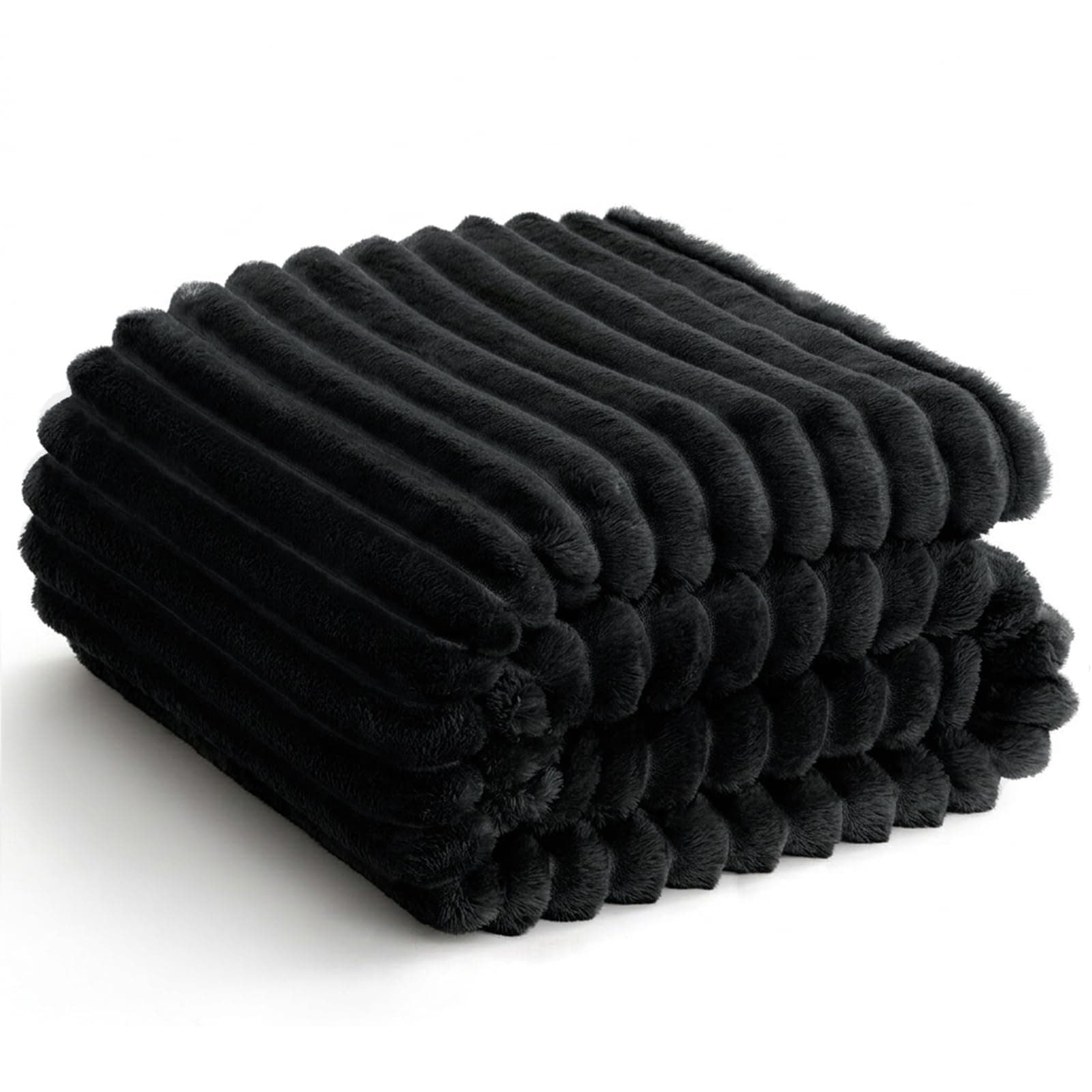 WAVVE Manta Suave y Esponjosa, Mantas Extra Grande para Cama 135/150, Manta para Sofá Suave Cálida, Transpirable, 220 x 240 cm, Negro