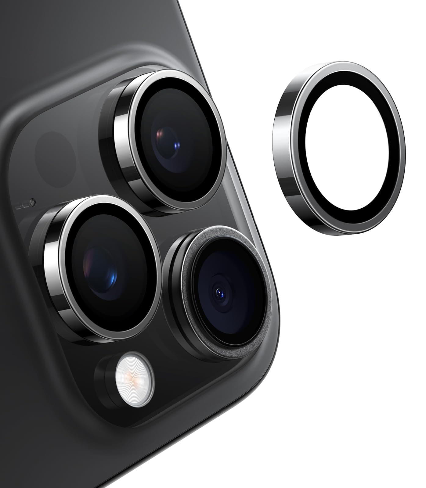 TORRAS für iPhone 15 Pro/15 Pro Max Kameraschutz [Bruchsicherer Militärgrad & Langlebigkeit] Kratzfest & Sturzsicher für iPhone 15 Pro/15 Pro Max,Schwarz