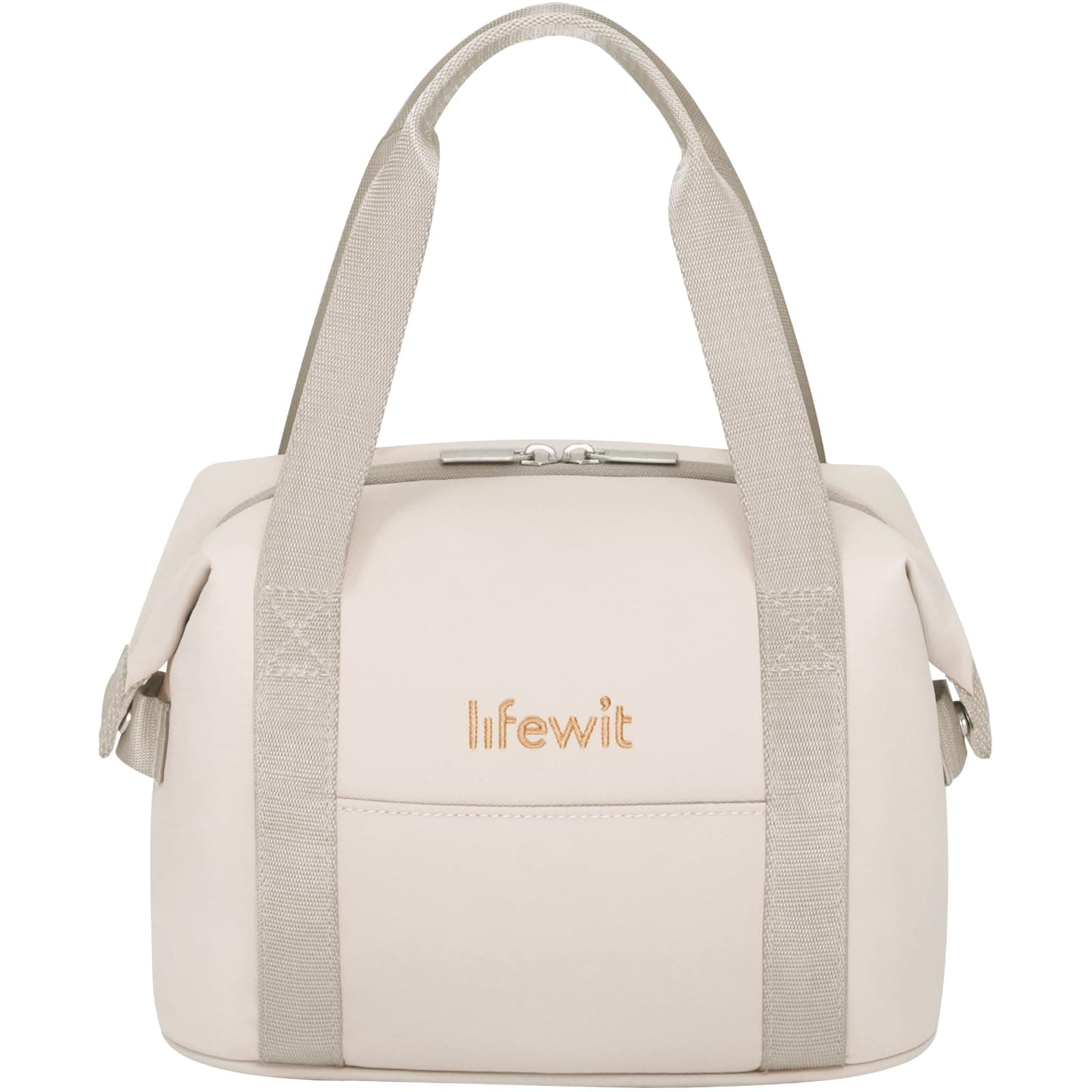 Lifewit Klein Isolierte Kühltasche für Damen, Lunchbox Tasche, Wasserdicht, Leicht Lunchtasche, Tragbare Cooler Bag, Lunchbox Tasche für Arbeit, Schule, Picknick, Reisen, 6L Beige