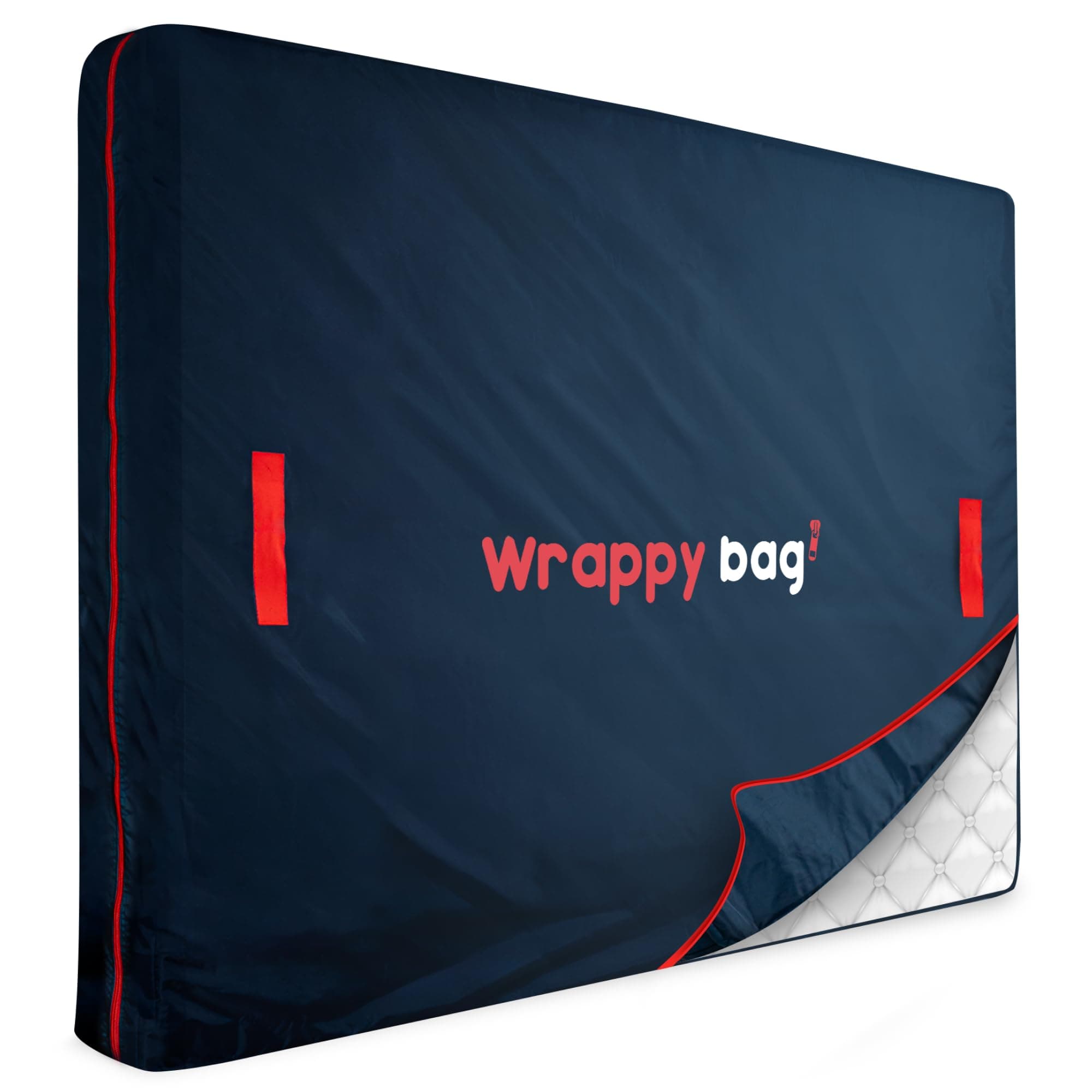WRAPPYBAG – Housse de Protection Imperméable en Polyester Oxford pour Matelas – Sac de Rangement Imperméable avec 4 poignées de Transport – pour Déménagement, Stockage & Transport - 140 x 200 cm