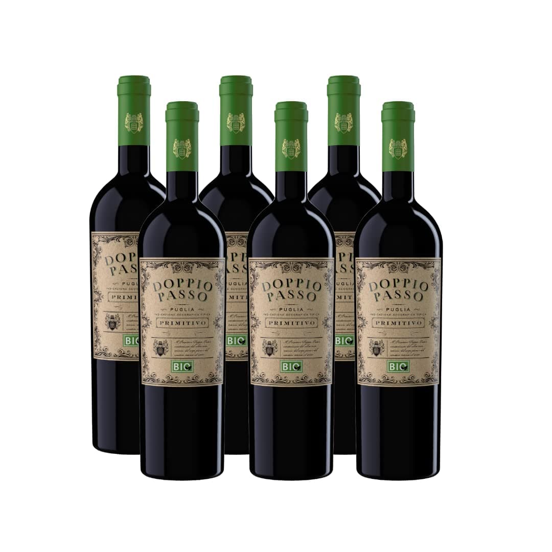 Doppio Passo Primitivo BIO, Rotwein Italien (6 x 0,75l)