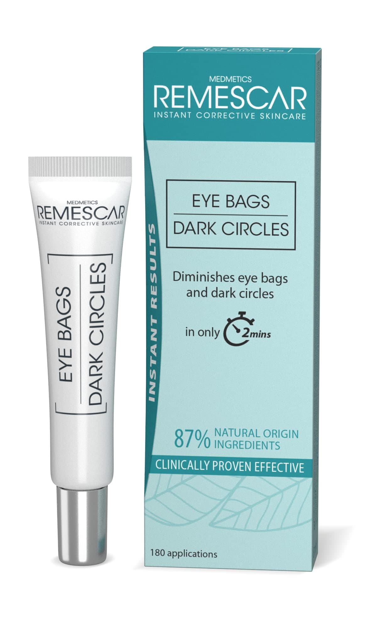 Remescar Poches et Cernes 8ml – Crème Anti-Poches et Anti-Cernes Effet Immédiat – Atténue les Cernes et Décongestionne le Contour des Yeux – Soin Instantané pour un Regard Défatigué