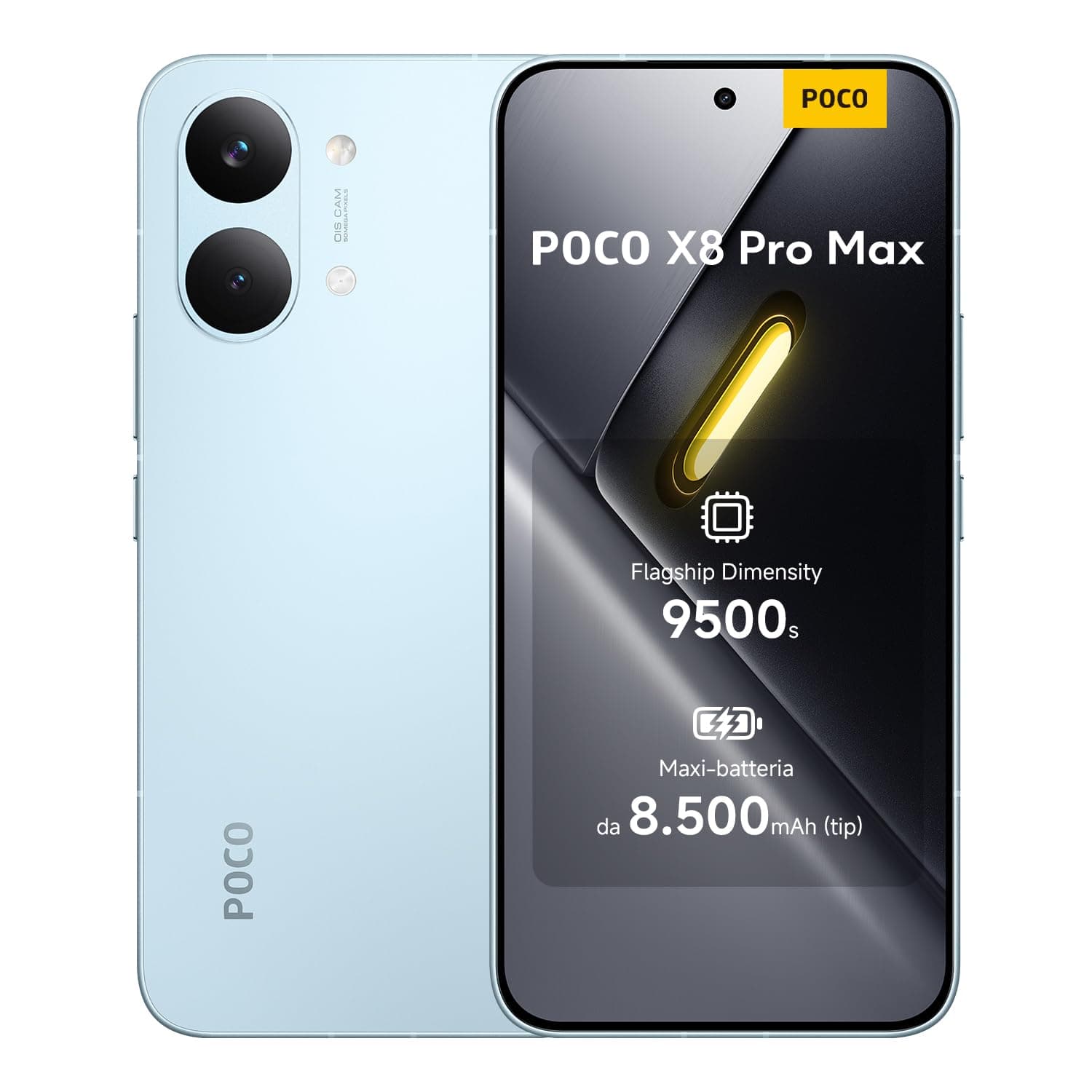 POCO X8 Pro Max, Smartphone 12+256GB, Blu, Dimensity 9500s | Batteria 8500mAh (typ), Display AMOLED ultra luminoso, Fotocamera da 50MP con OIS, Garanzia 2 anni+1 anno extra
