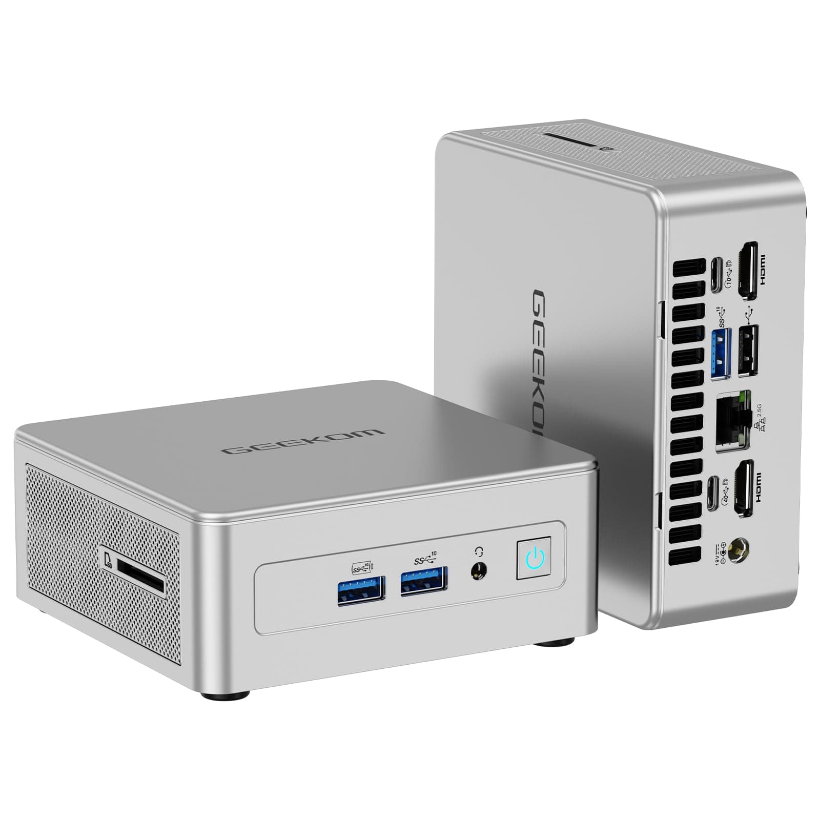 GEEKOM Business Mini PC AE8 AMD Ryzen 9 8945HS Processeur DDR5 32Go 1To SSD | (8 cœurs et 16 Threads, Jusqu’à 5,2 GHz) AMD Radeon 780M, Wi-FI 6E/Bluetooth 5.2/HDMI pour le bureau, l'éducation