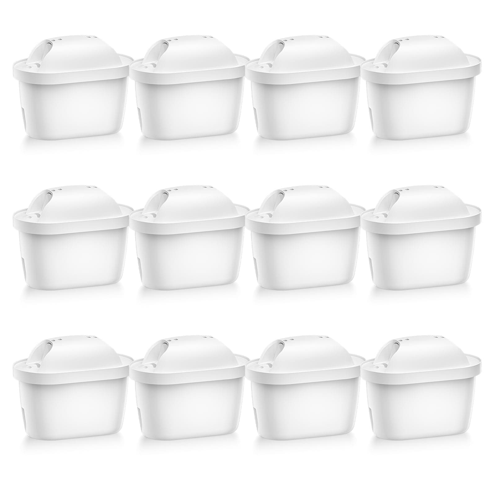 Tikstoy Filtre à eau de rechange, Cartouche de Filtre à Eau Compatible avec Brita® Maxtra Pro®, Maxtra+® Plus All-in-1 Carafe Filtrante, Réduire les PFAS, PFOA/PFOS, Chlore, Calcaire (12)