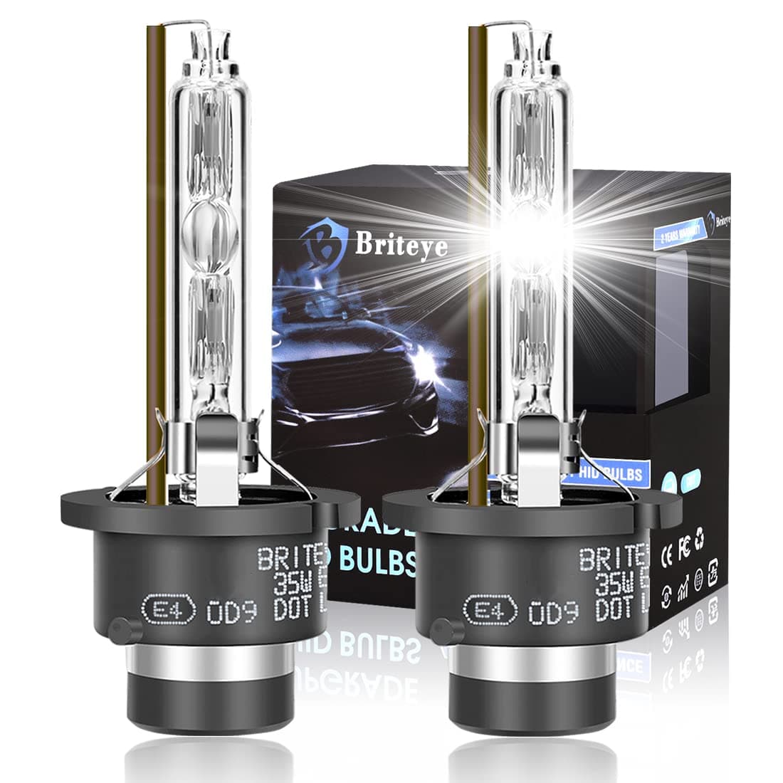 Briteye Bombillas Xenon D2S 6000K 35W 85V Luz Blanca Faros de Coche (2pcs)