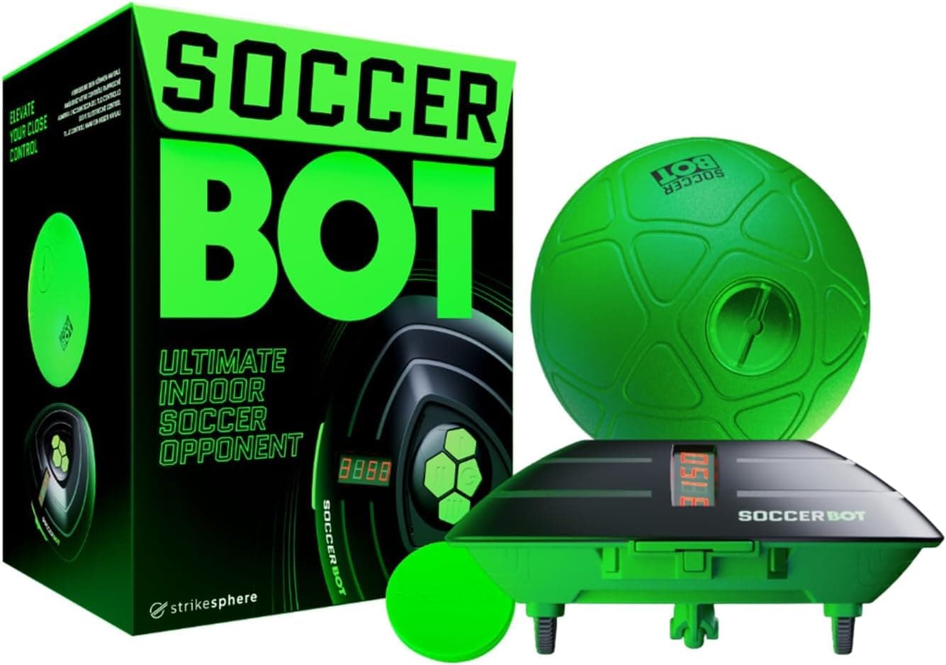 Smart Ball - Soccerbot, Entrenador Personal de Fútbol Indoor, Bot con Sensores para Seguir al Balón, Maniobrando para Probar tus Habilidades, Pantalla LCD para la Puntuación, Famosa (MR100000)