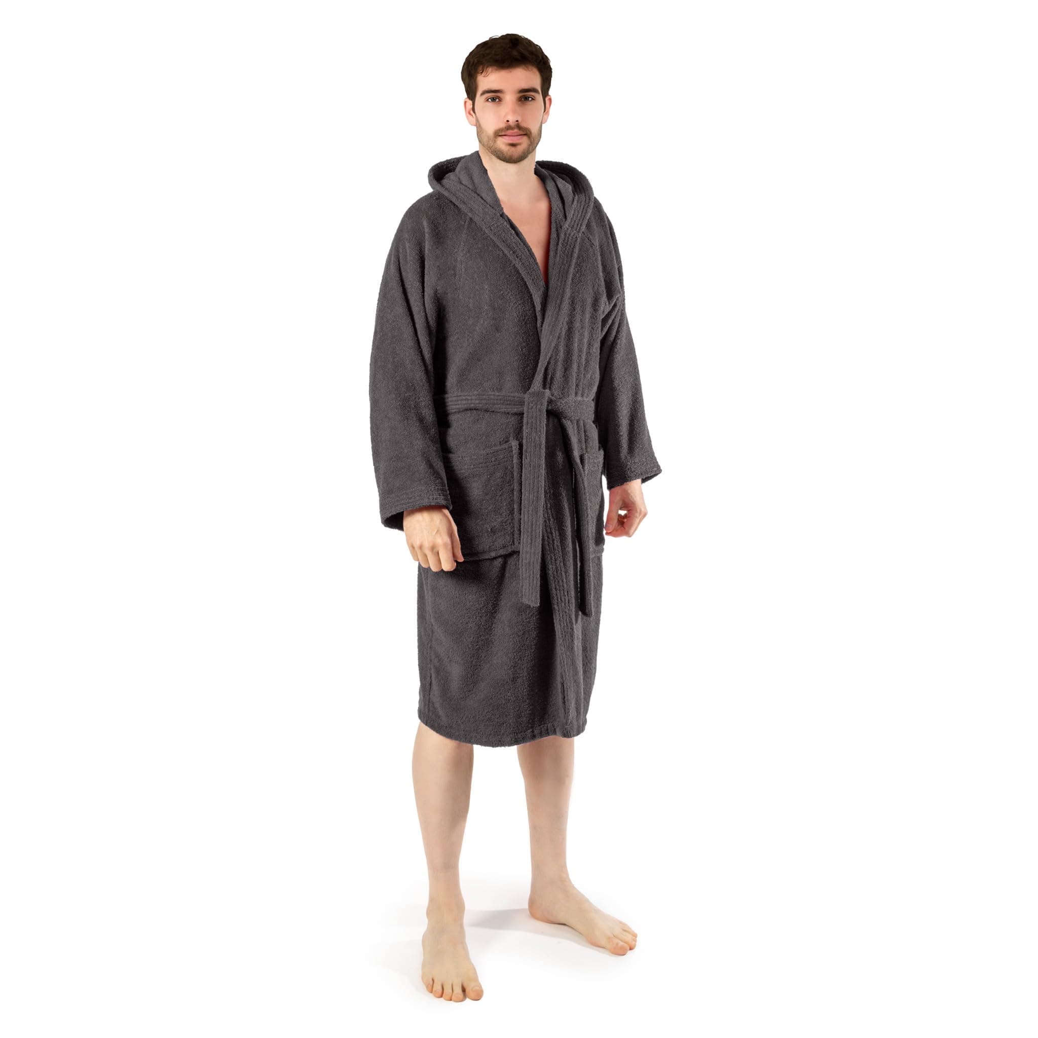Caleffi - Accappatoio Uomo - Accappatoio Donna in Spugna di Cotone - Accappatoio Uomo Spugna Con Cappuccio - Accappatoio Piscina Palestra - Morbido e Assorbente, Asciugatura Rapida