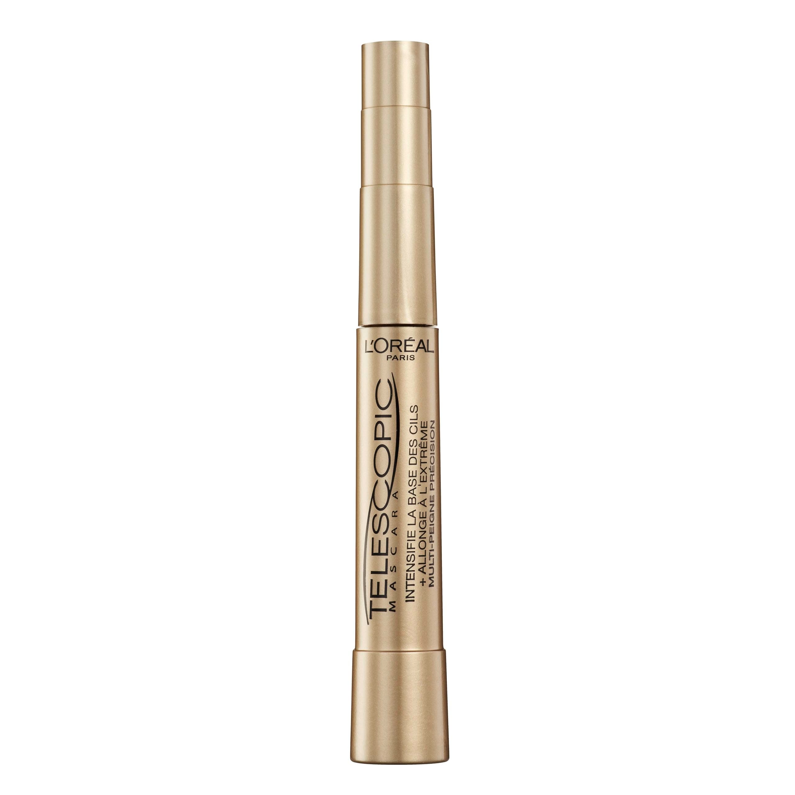 L'Oréal Paris Schwarze Wimperntusche für präzise getrennte Wimpern mit teleskopischer Länge, False Lash Telescopic Gold Mascara, Schwarz, 1 x 8 ml