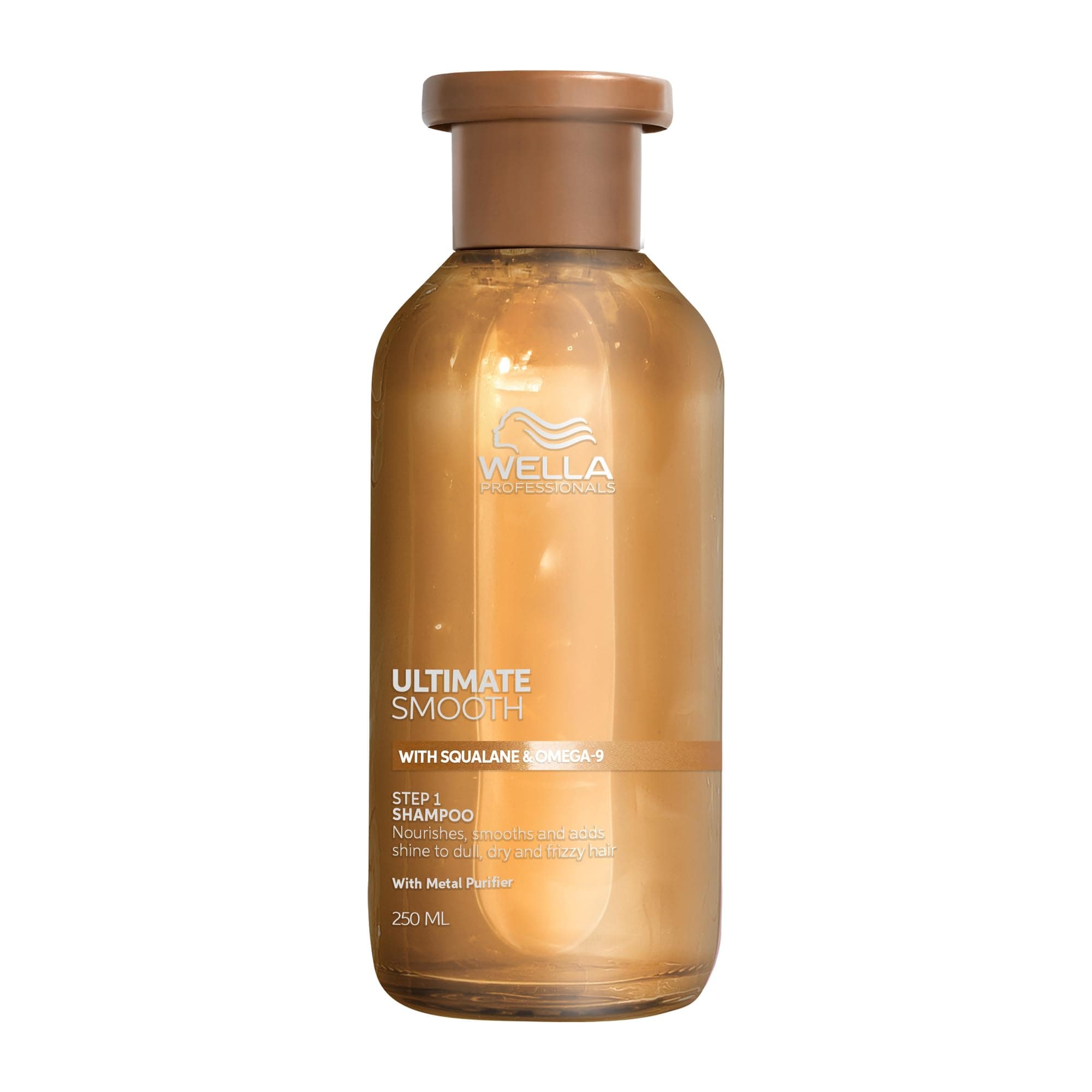 Wella Professionals Ultimate Smooth Shampoo - Pflegendes Haarshampoo Mit Squalan & Omega 9 - Für Trockenes, Stumpfes & Krauses Haar (250 ml)