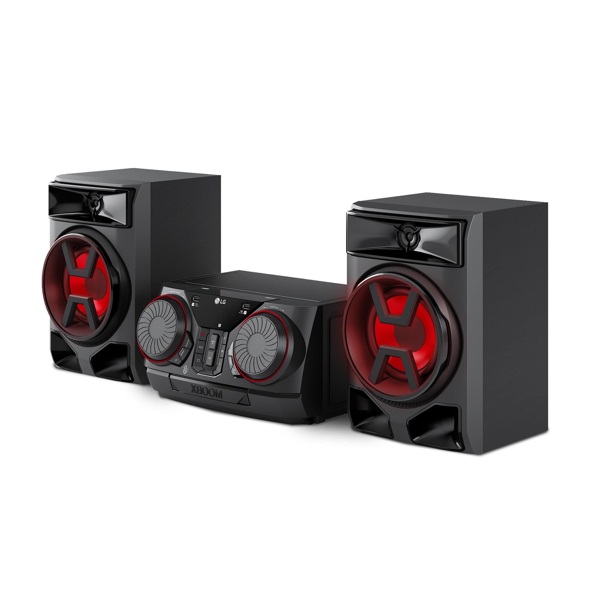 LG CK43N - Microcadena XBOOM, Sistema de Sonido 300W, Bluetooth, USB, Entrada Aux, Sincronización TV, Control de Fiesta, Ecualizador, Reproductor MP3, Audio Potente para Casa y Fiestas, Negro