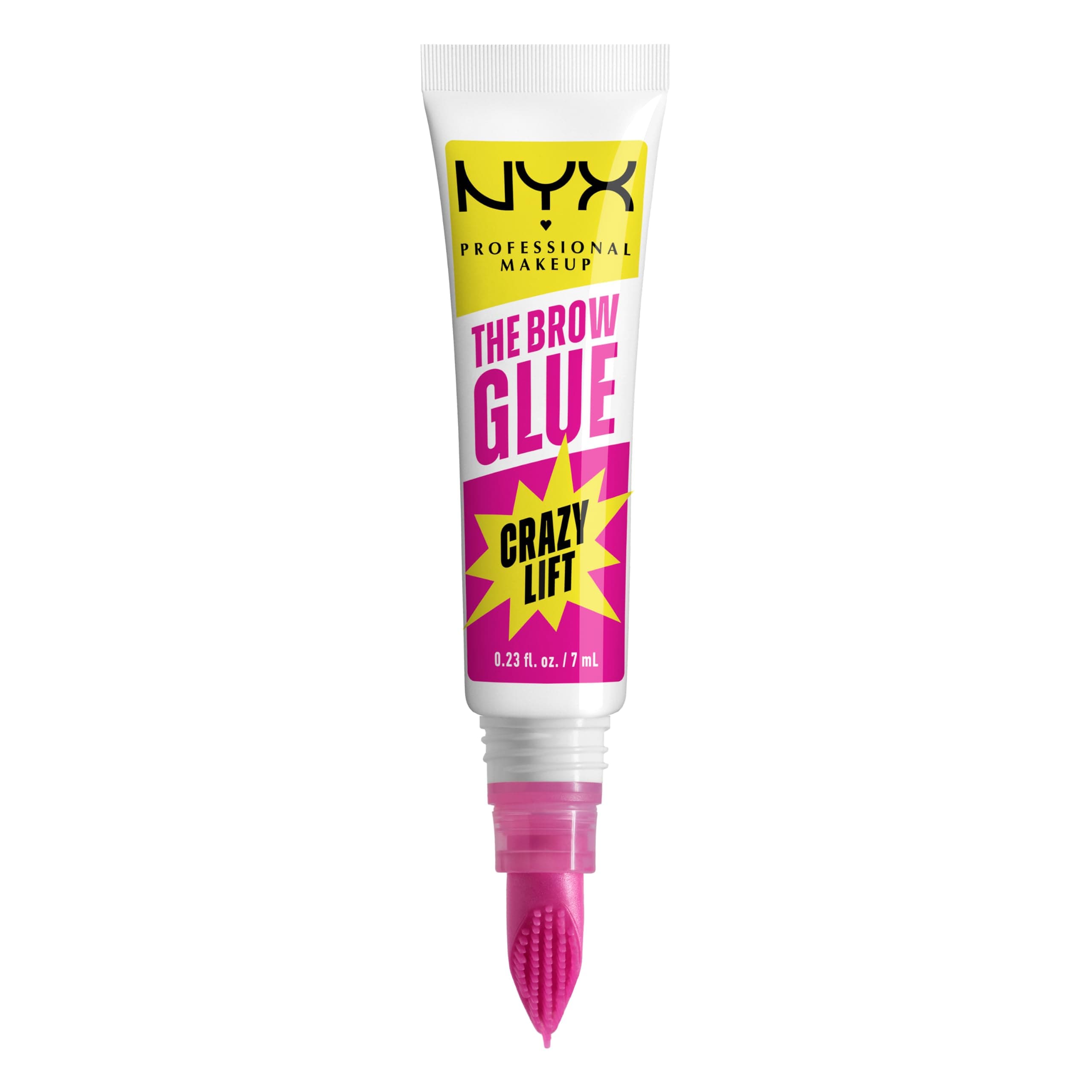 NYX Professional Makeup The Brow Glue Crazy Lift Gel Sopracciglia, Sopracciglia Effetto Laminazione e Fissate, Fino a 24h di Tenuta, Resistente al Sudore, Formula Vegana, 7 ml