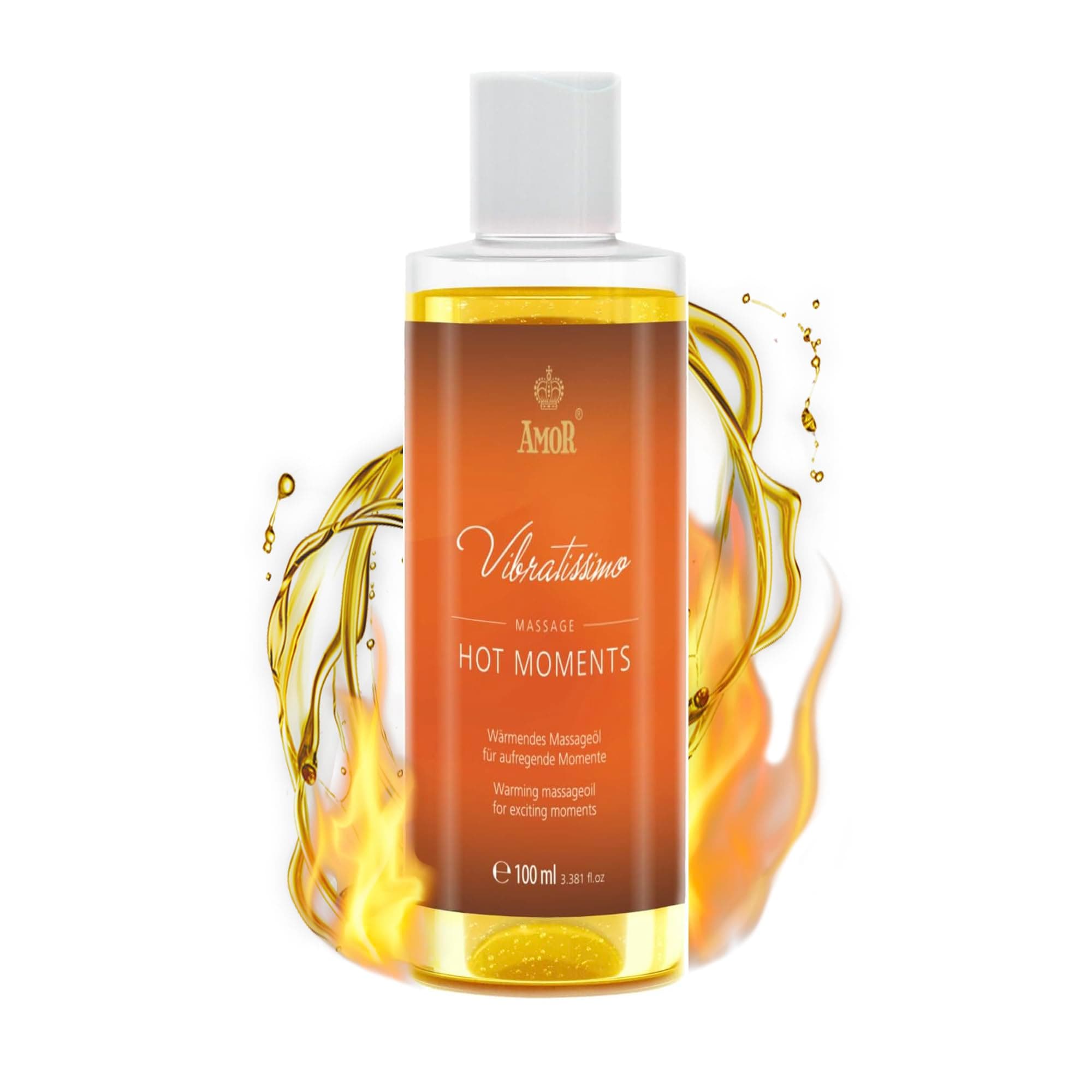 Vibratissimo “Hot Moments” olio da massaggio riscaldante e lenitivo, 100 ml