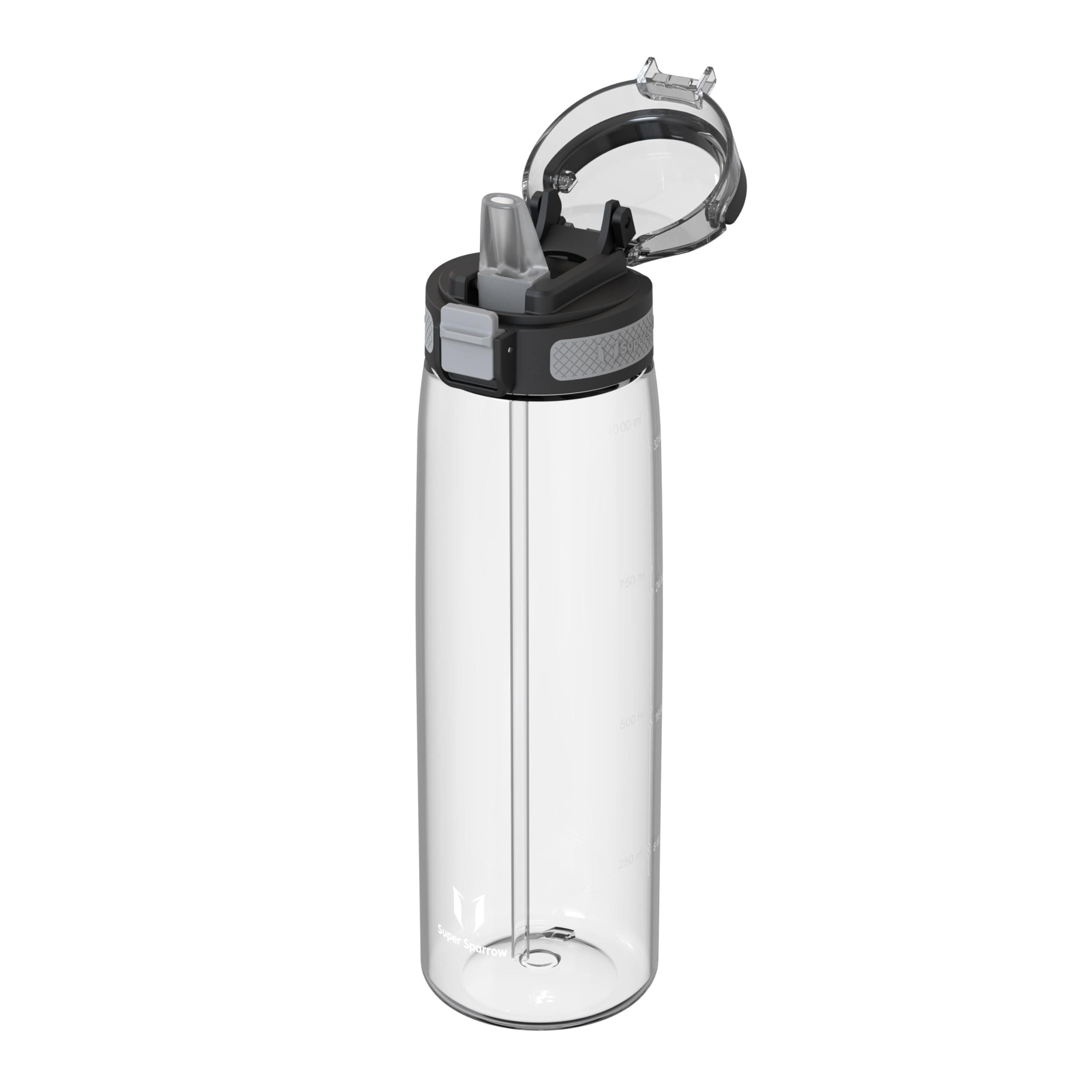 Super Sparrow Borraccia - TouchSip Sportiva Bottiglia - 500ml/750ml/1L - Tritan Senza BPA, a Prova di Perdite - Borracce con Cannuccia Ideale per Scuola e Sport