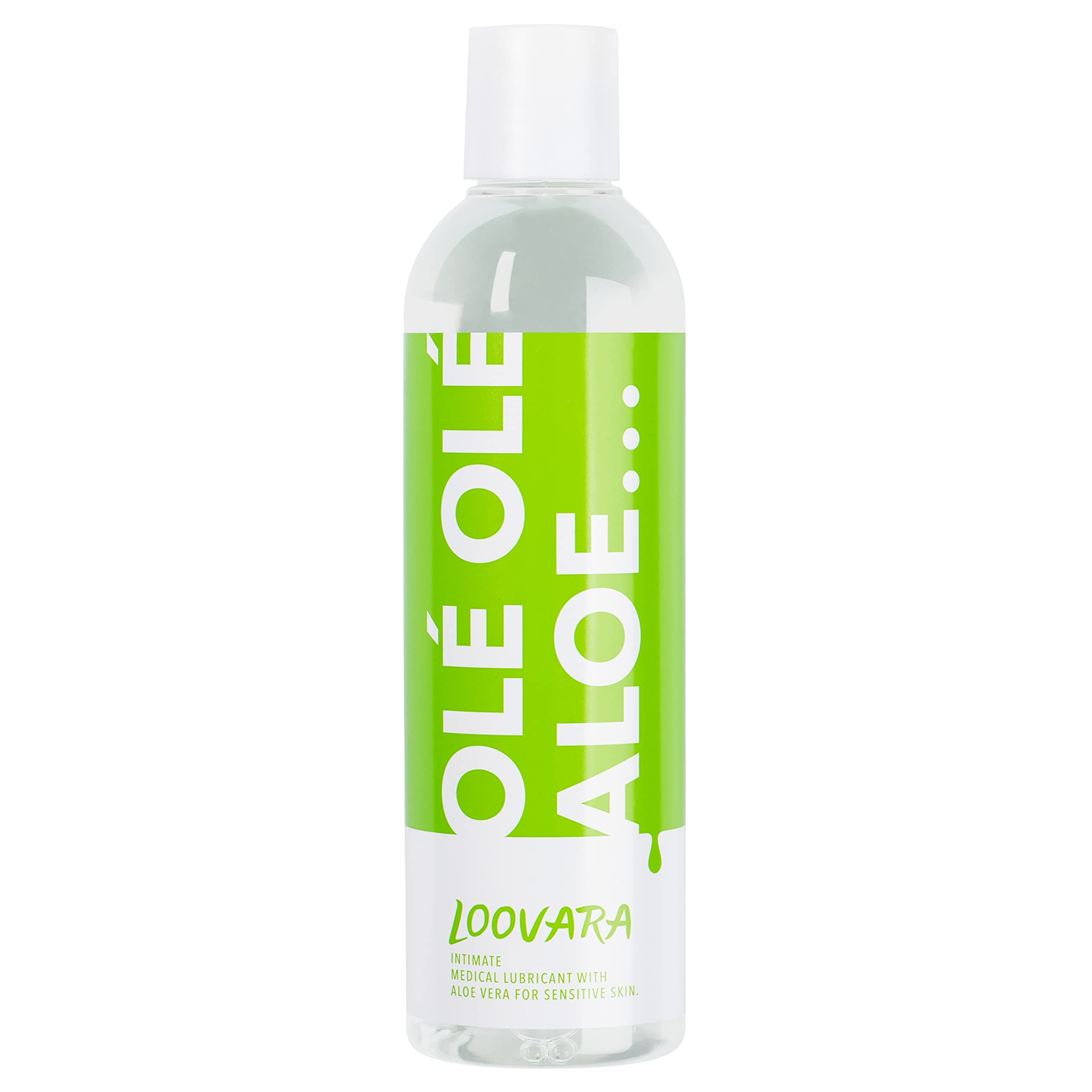 Loovara Lubricante 250 ml Olé Olé Aloe - Lubricante a base de agua con pH optimizado y aloe vera, adaptado a la flora íntima, dermatológicamente testado, vegano