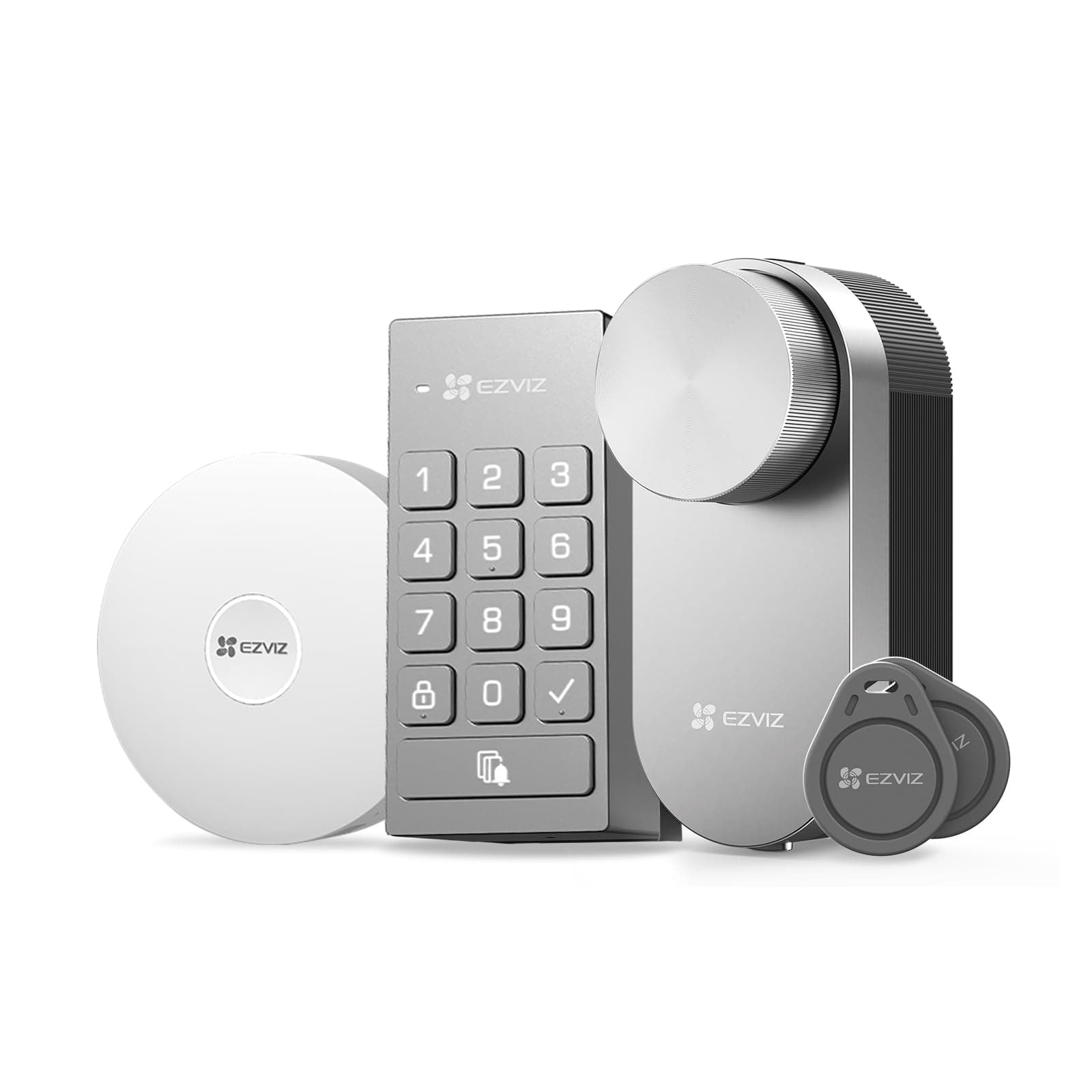 EZVIZ DL01PRO Smart Lock avec Clavier Multifonctionnel et A3 Passerelle Domestique, Serrure Connectée fonction Bluetooth accès à distance, Serrure Smart Lock accès sans Clé pour Maison Connectée