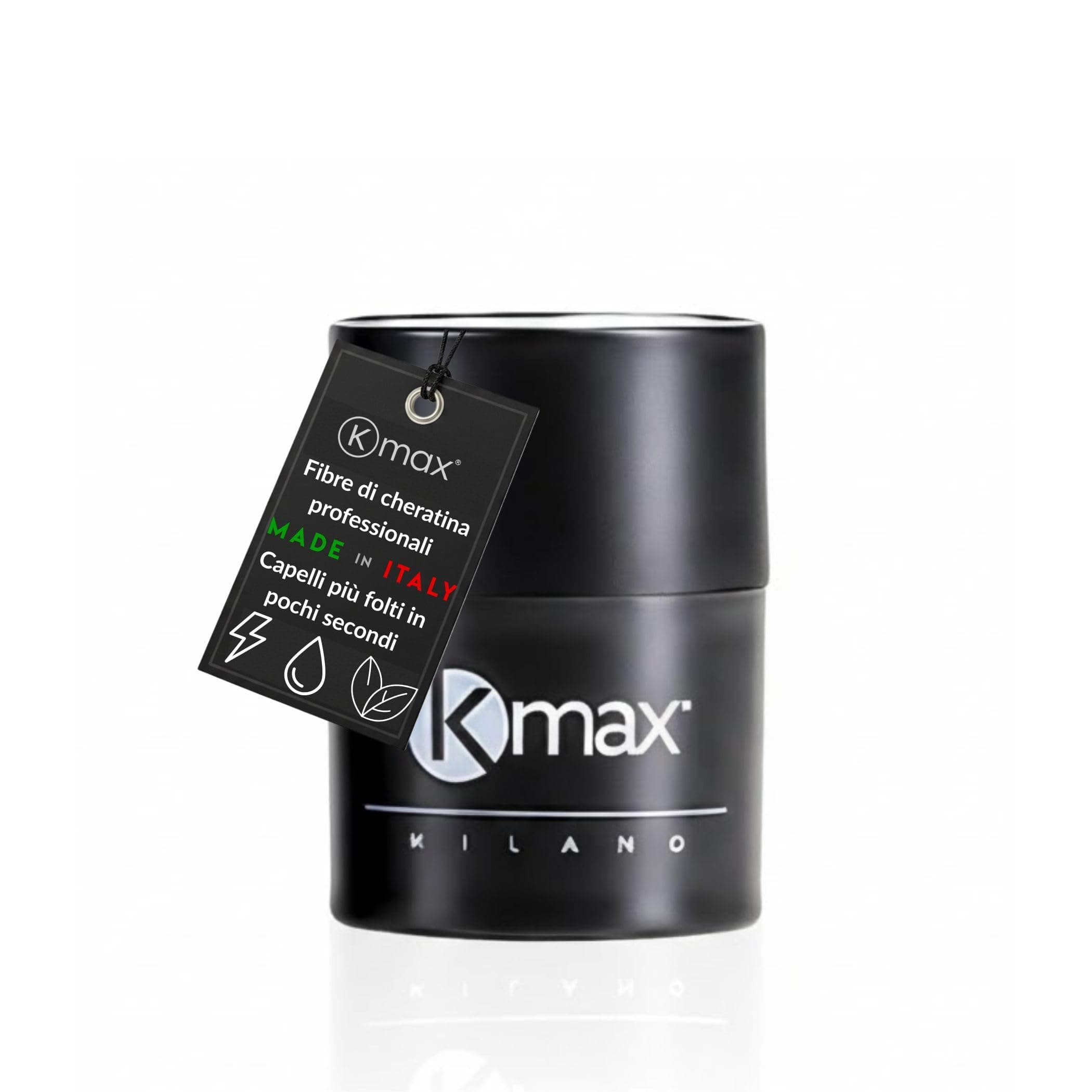 Kmax Fibre Cheratina per Capelli 5 gr, Polvere volumizzante Capelli naturale Infoltimento immediato, Fibre Capelli per coprire le Calvizie - Formato Try Me - Castano medio