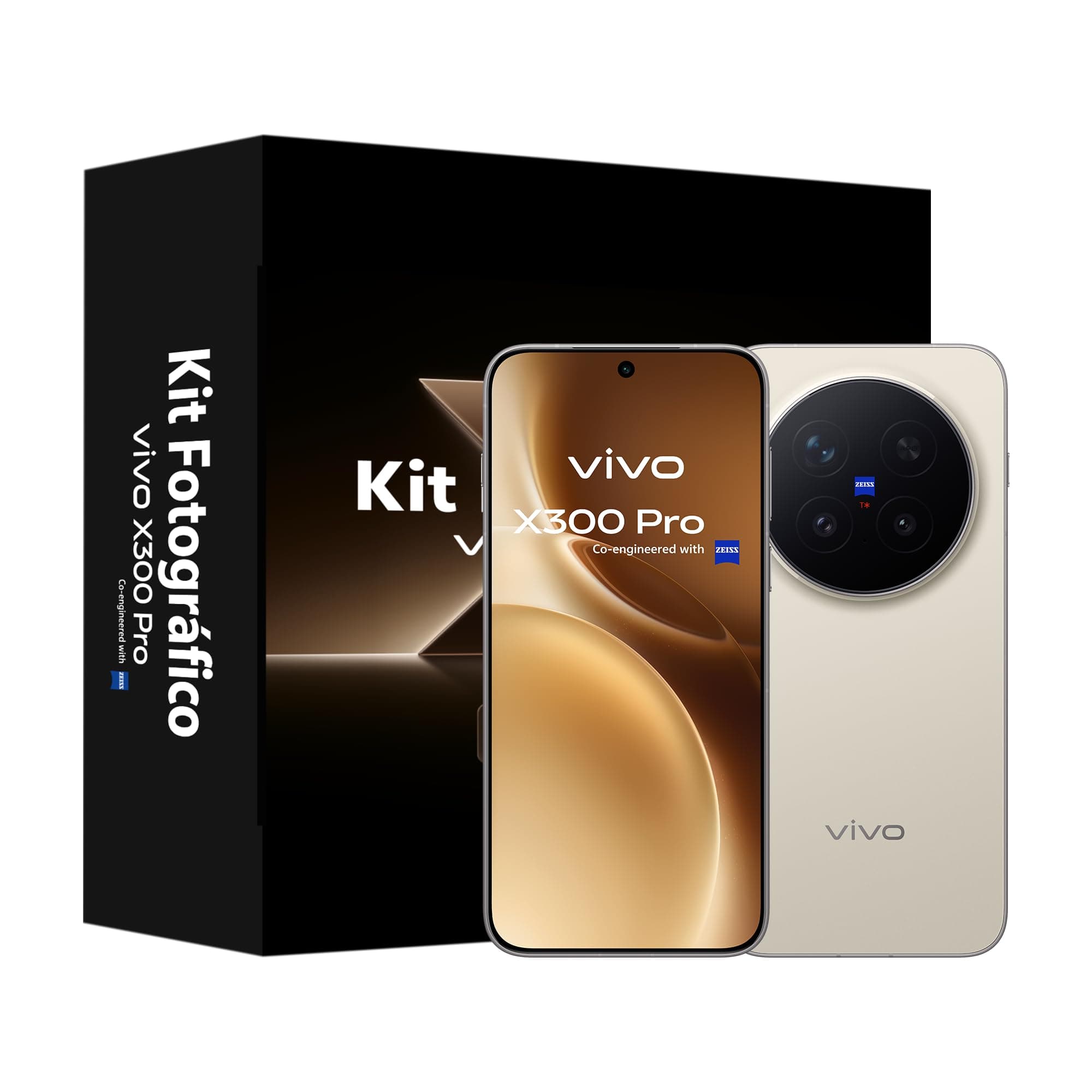 vivo X300 Pro Móvil 5G, 16GB + 512GB, Pantalla Plana de 6,78", cámara con teleobjetivo ZEISS APO de 200MP, procesador MediaTek Dimensity 9500, Smartphone con Kit de fotográfico, 4 años de garantía