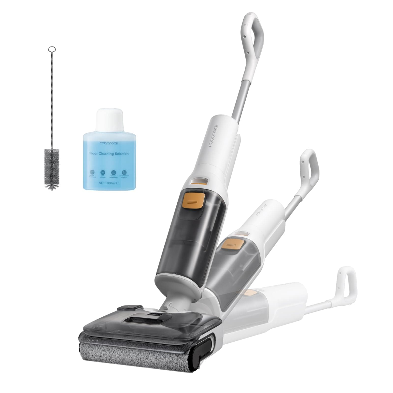 roborock F25 GT Aspirateur Laveur,Complete Nettoyeur de Sol 20 kPa,Aspirateur sans Fil Autonettoyage à Haute température de 90 °C, inclinable à 180° Nettoyage Deux Bords