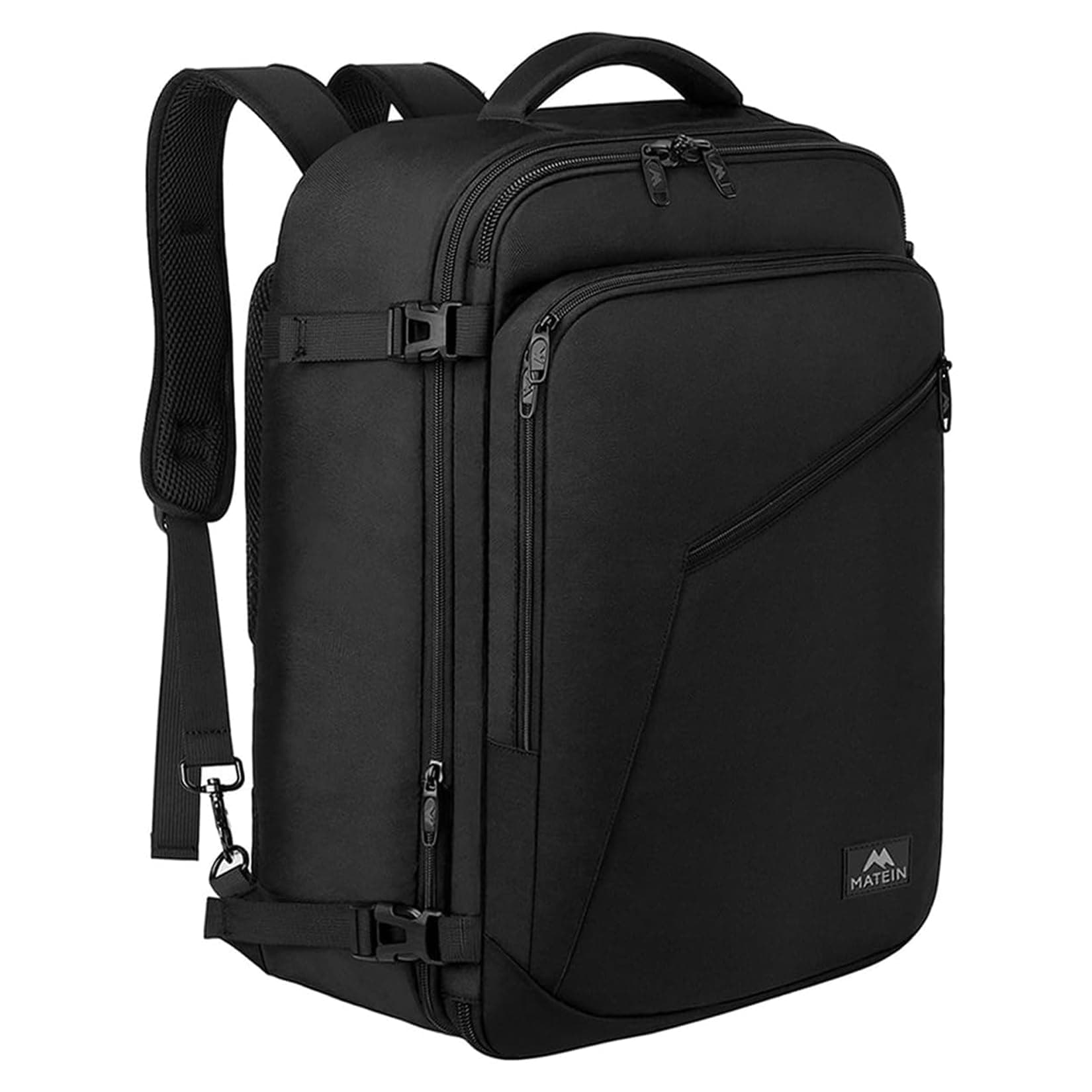 MATEIN Mochila Viaje Cabina Avion 40x30x20, Mochilas Viaje Mujer y Hombre, 30L Mochila Cabina Maletas de Viaje Cabina, Mochila de Viaje Cabina Trabajo Viajar y la Vida pare Vueling, Ryanair, Negro