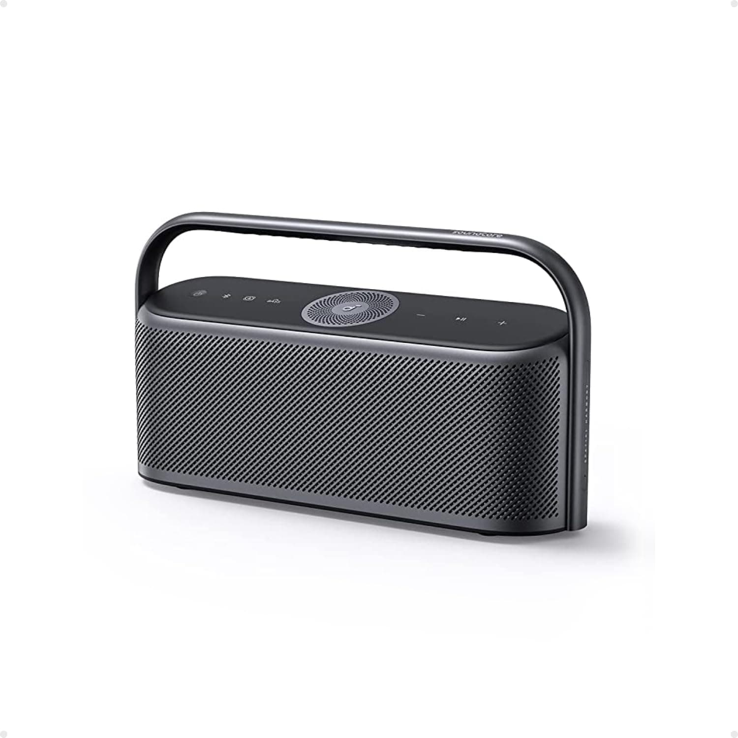 soundcore Motion x600 Bluetooth Lautsprecher, Lautsprecher Boxen Bluetooth mit Hi-Res Spatial Audio 50W räumlicher Sound IPX7 Wasserschutz 12h Wiedergabe Pro EQ Tragegriff AUX-IN (Schwarz)