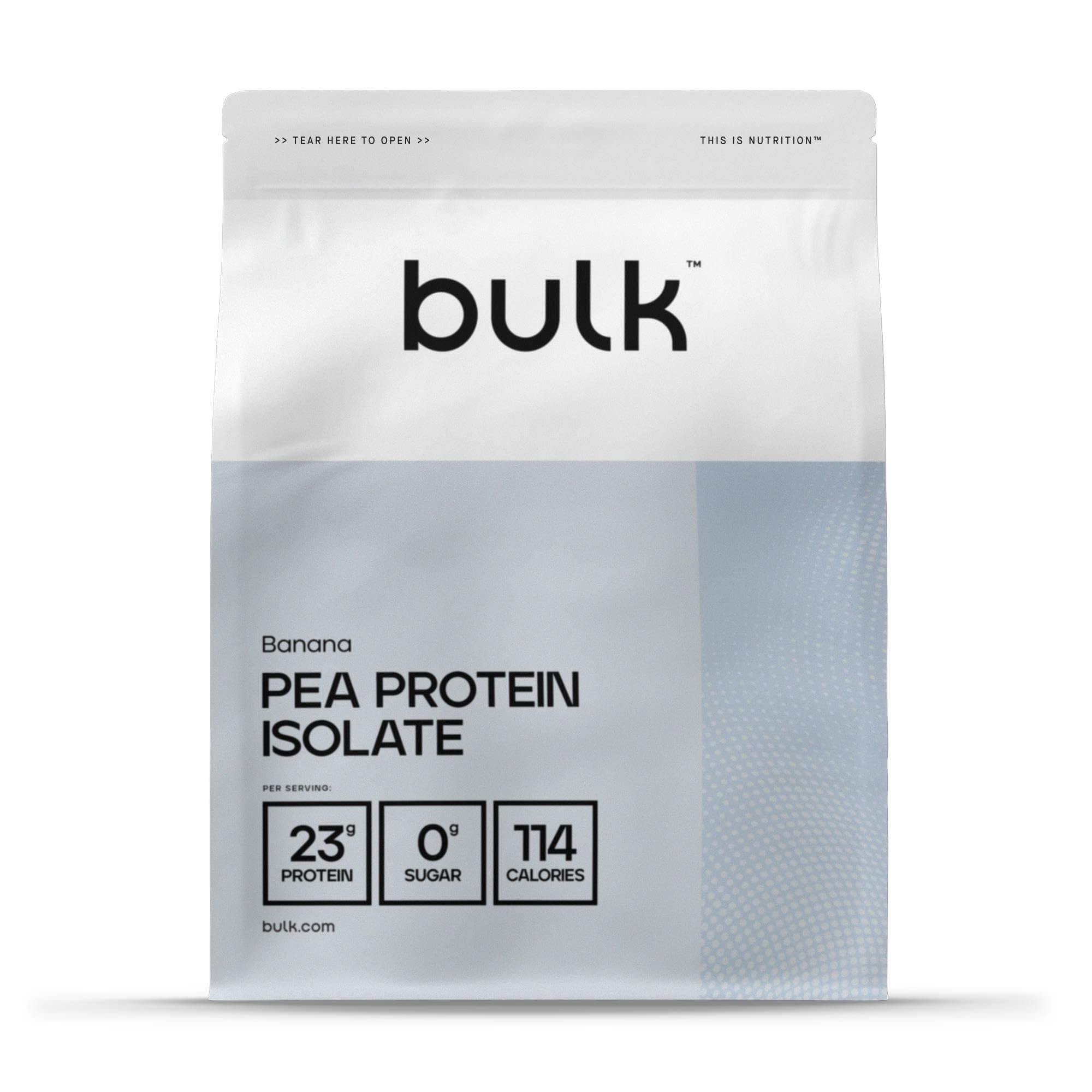 Bulk Pea Protein Isolate Powder, Vegan Protein Shake, Banana, 1 kg, 33 Porzioni