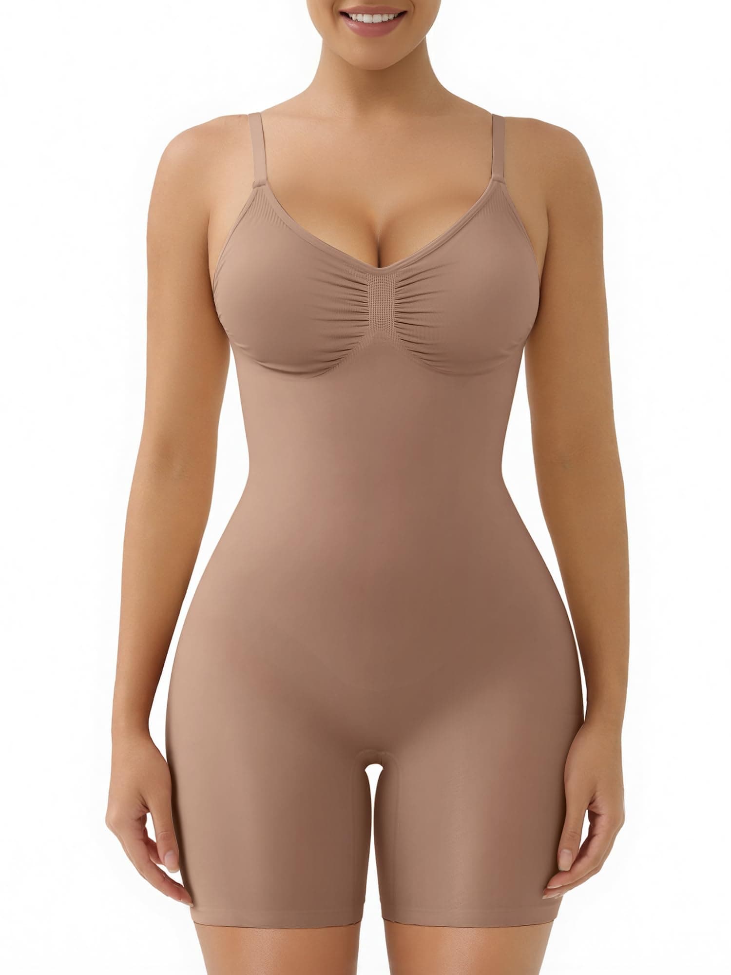 SAHPERX Body Reductor Mujer Invisible Shapewear Adelgazante y Pantalón Control de Abdomen Body Shaper Con Almohadillas Extraíbles