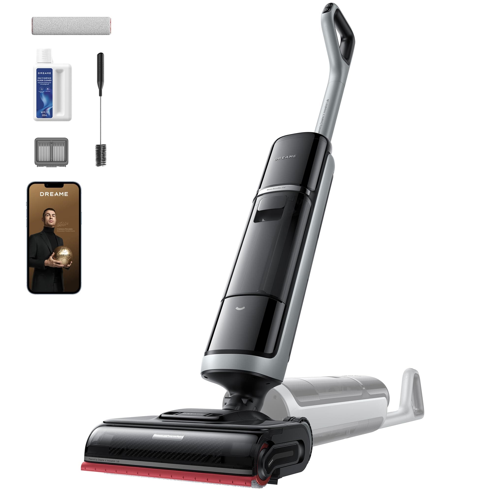 dreame H15 Pro Heat Aspirateur Laveur, Nettoyage des sols à 85 °C | bras robotisé IA GapFree, capteur RVB intelligent, 22000Pa, 0 nœud, lav. brosse 100 °C, séchage 5 min 90 °C, contrôle via app