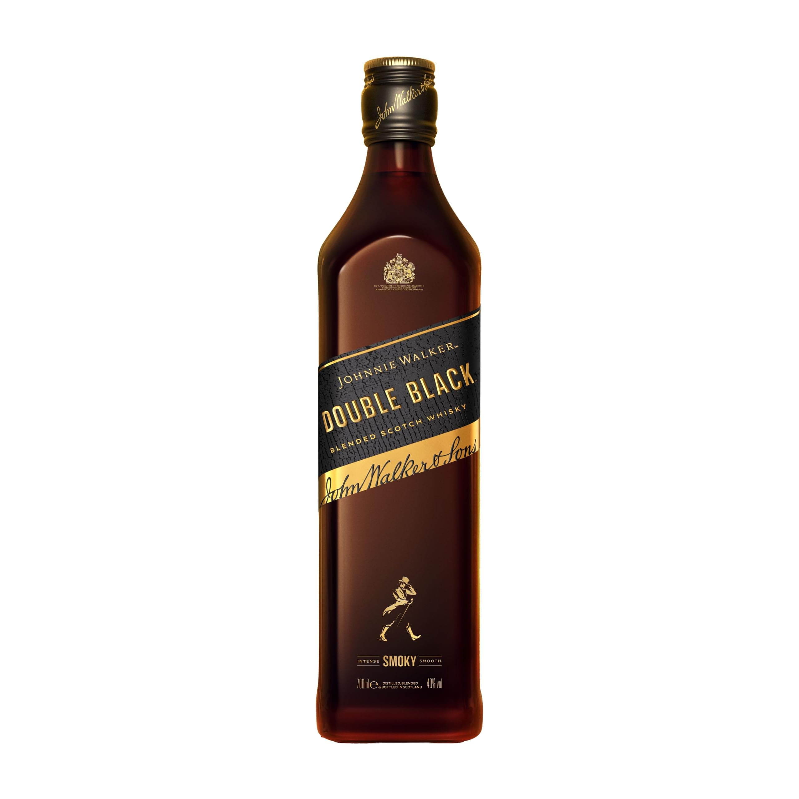 Johnnie Walker Double Black Label, Blended Scotch Whisky, aus den vier Ecken Schottlands direkt ins Glas, 40% vol, 700ml Einzelflasche