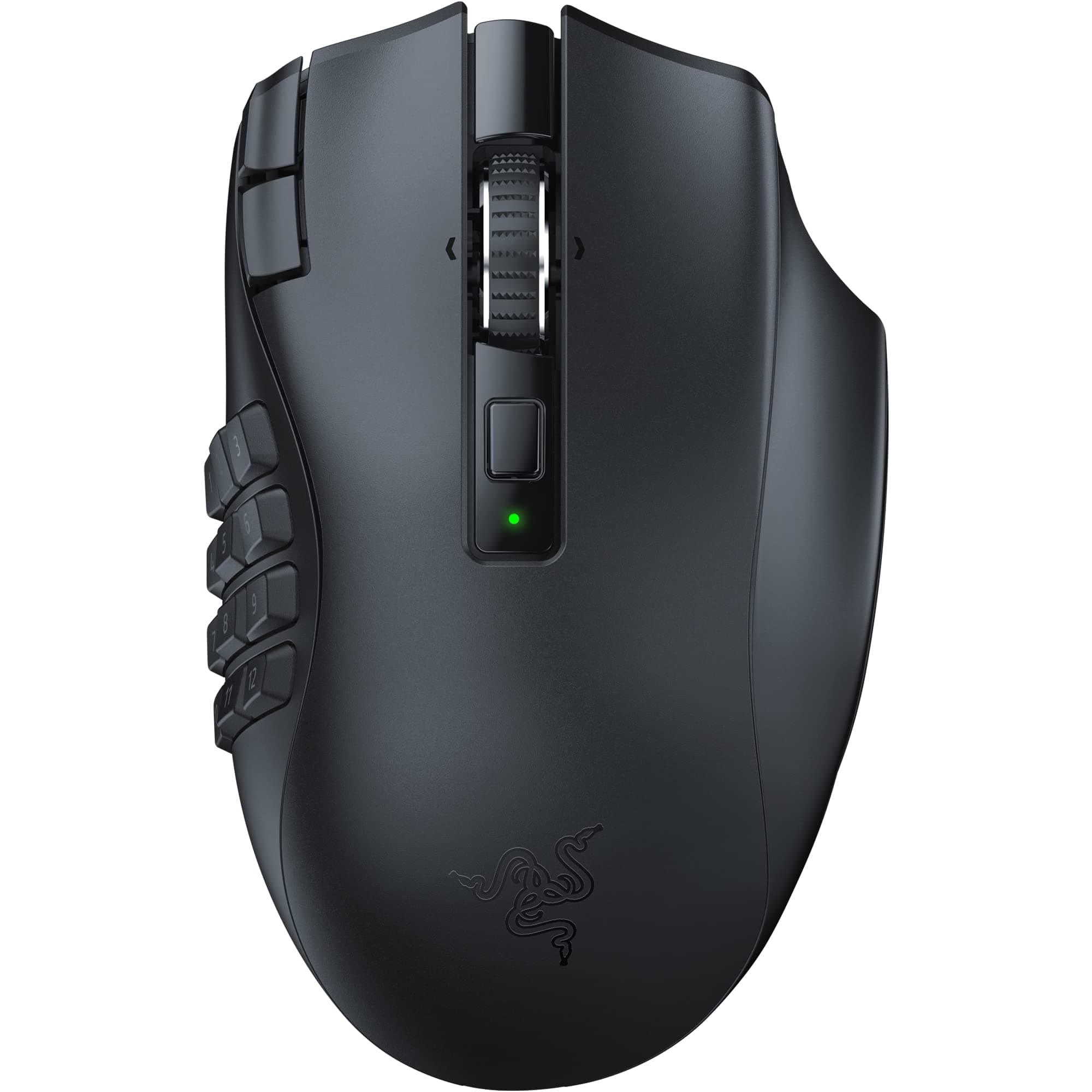 Razer Naga V2 HyperSpeed - Ratón Inalámbrico Ergonómico para Juegos MMO, 19 Botones Programables, Hyperspeed, hasta 250 Horas de Duración De La Batería, Sensor Óptico Focus Pro 30K, Negro
