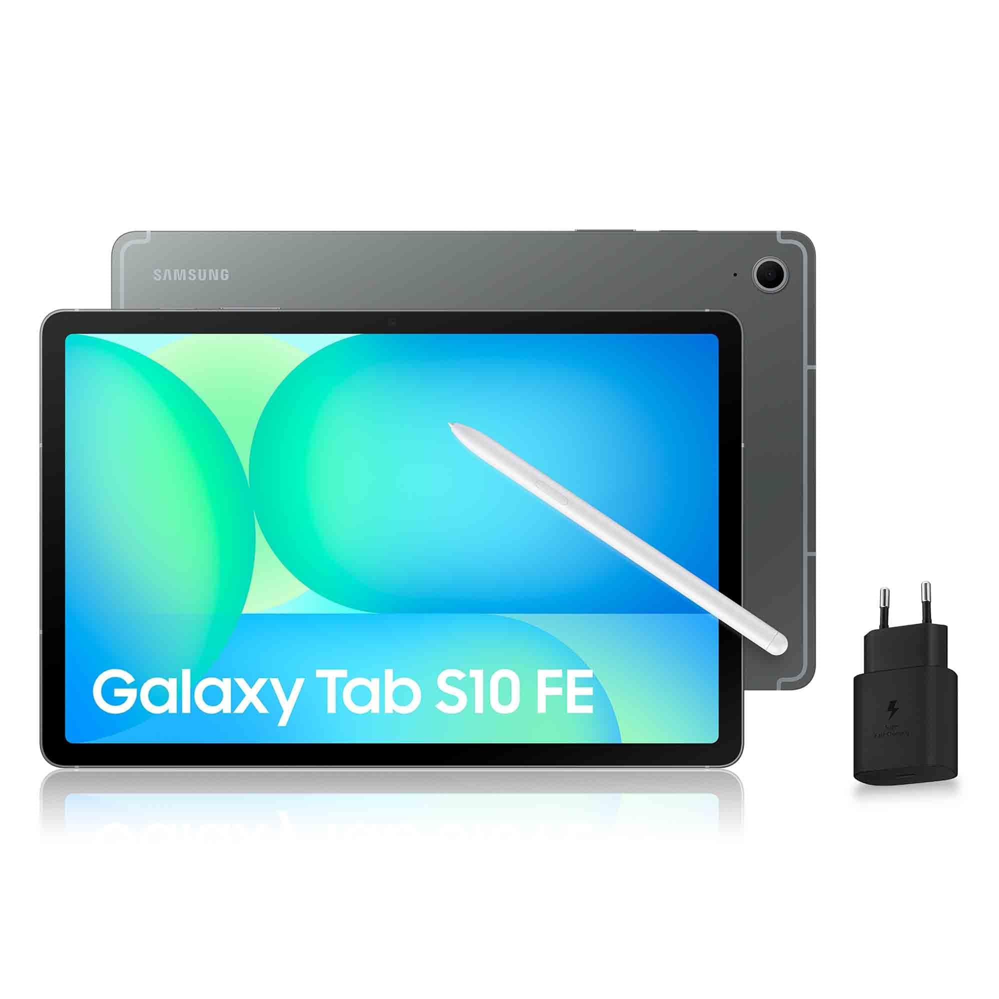 Samsung Galaxy Tab S10 FE, Tablette Android WIFI 10.9" 256 Go, S Pen inclus, Certification IP68, Gris Anthracite, Chargeur Secteur Rapide 25W Inclus, Version FR