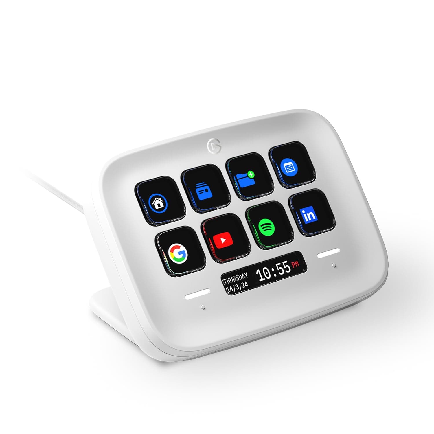 Elgato Stream Deck Neo, 8 touches personnalisables, 2 Touch Points | Word, Excel, Teams, Zoom, Spotify, glisser-déposer, Mac/PC