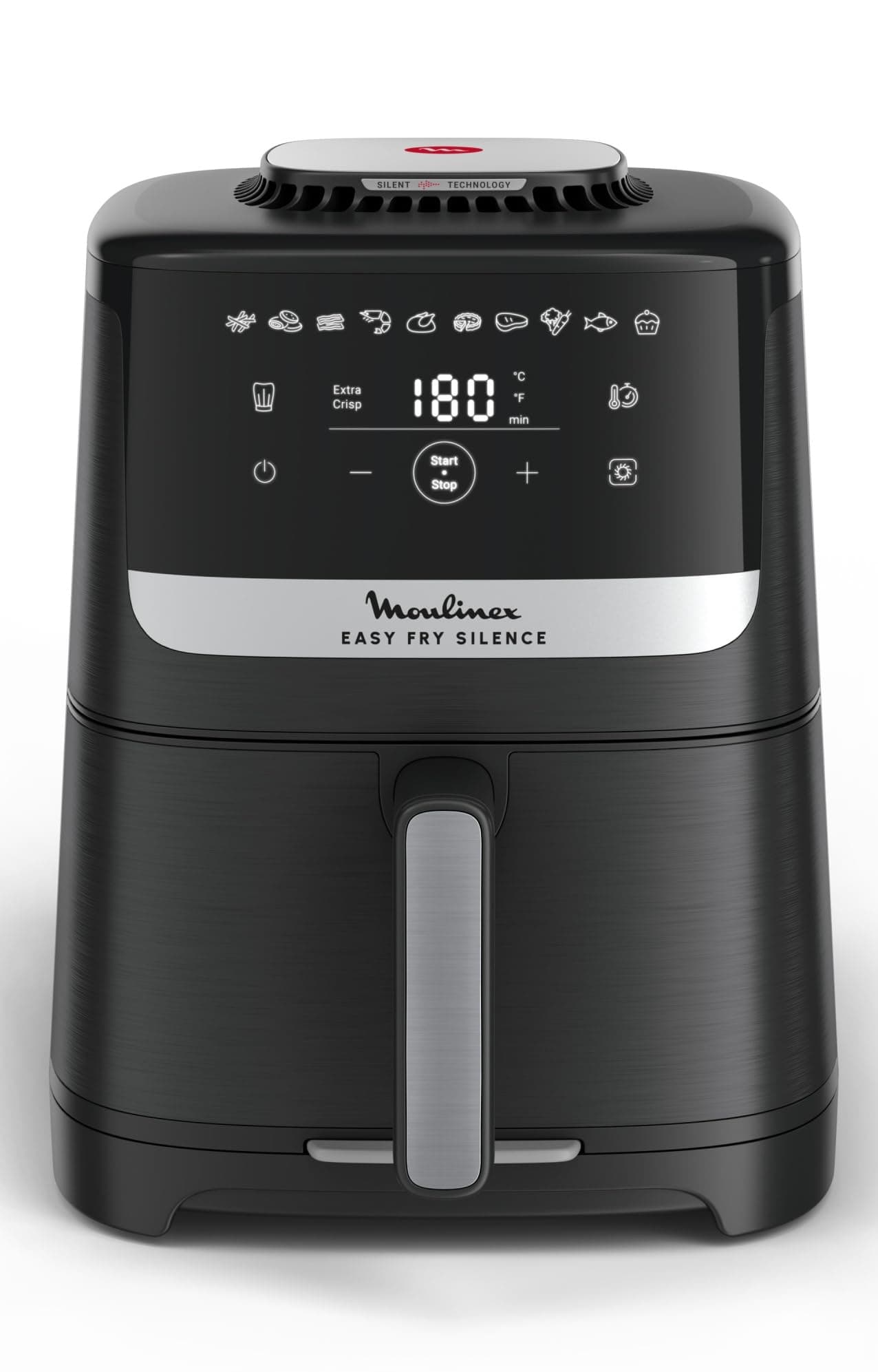 Moulinex Easy Fry Silence, air fryer, 5L, 1,5kg, Technologie Silence, Système Easy Clean & Store, Noir, EZ5528F0
