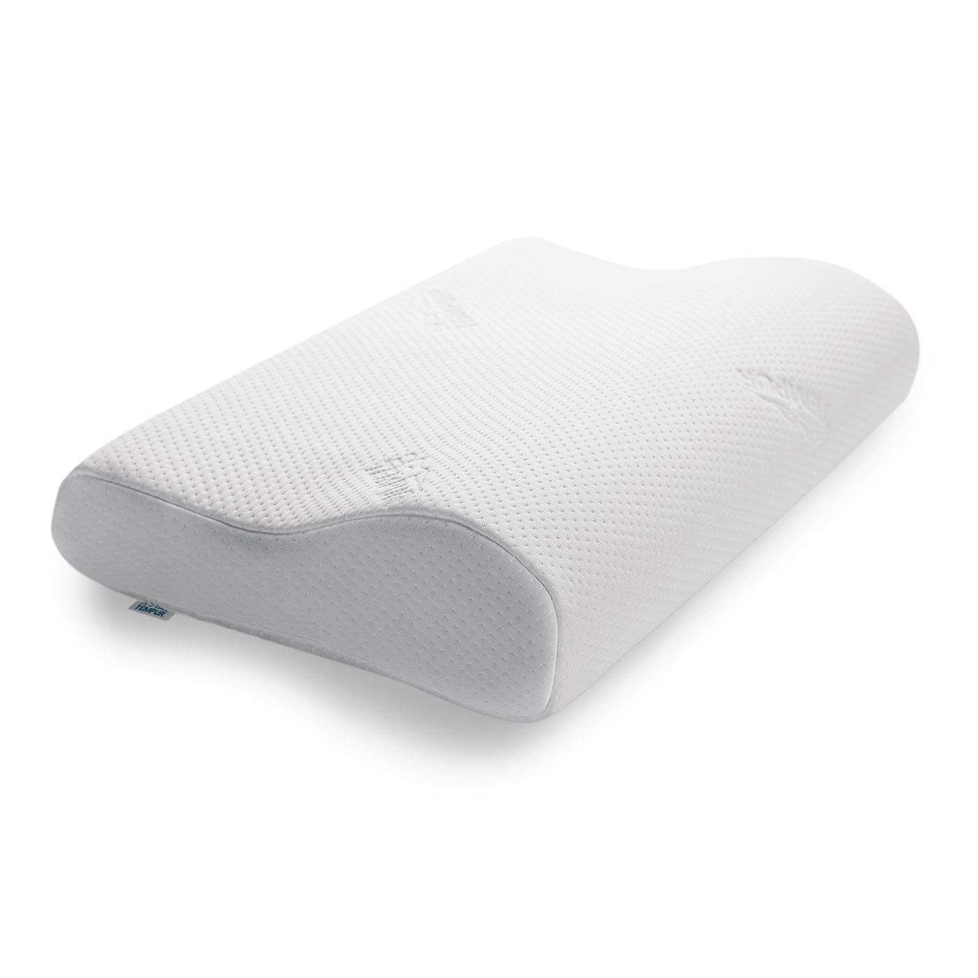 TEMPUR Oreiller Original en mousse à mémoire de forme, oreiller de soutien cervical ergonomique pour dormeurs sur le côté et sur le dos, fermeté : ferme, M (50 x 31 x 10/7 cm), Blanc