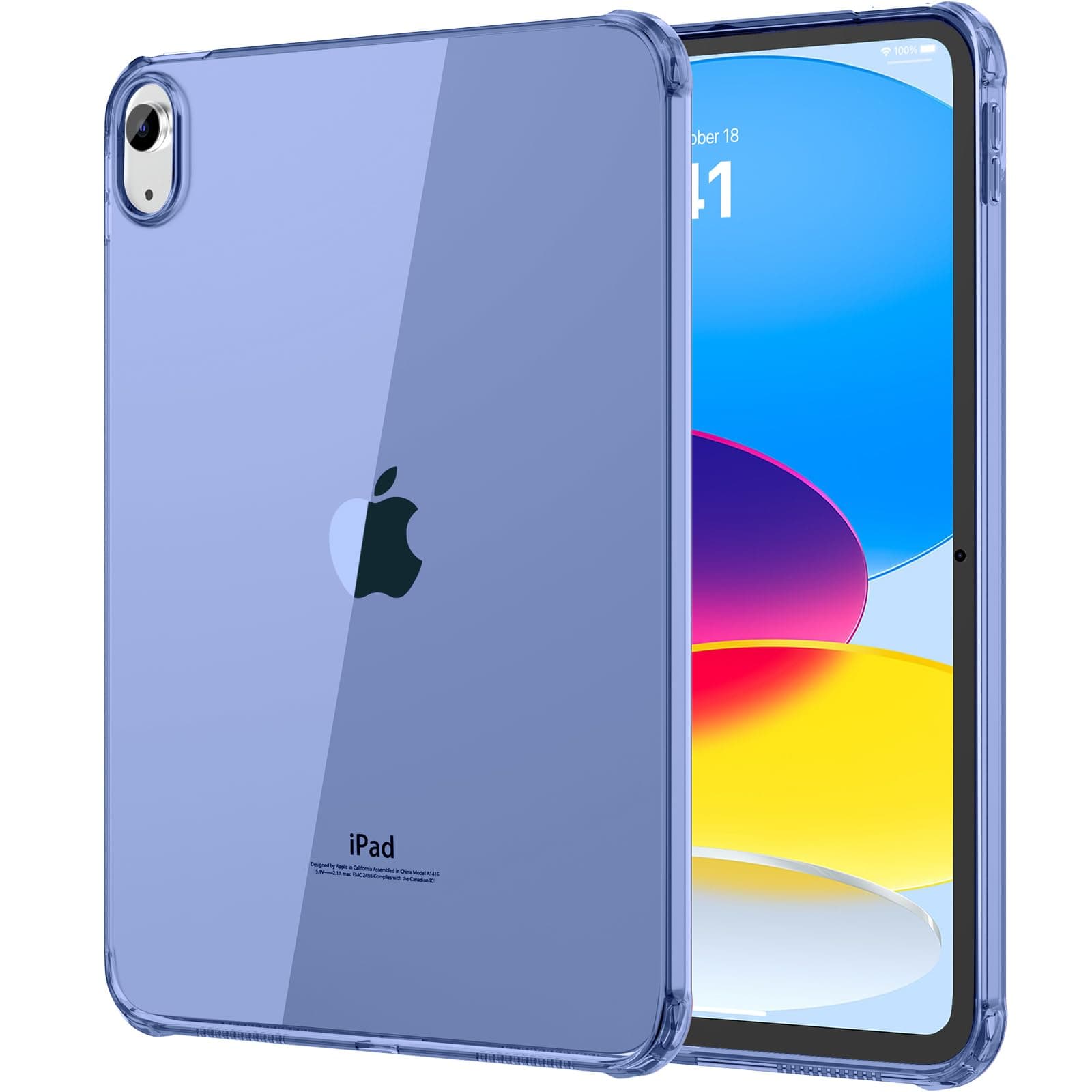 MoKo Hülle für iPad (A16) 11. Generation 11 Zoll 2025, iPad 10. Generation 10,9 Zoll 2022, Kratzfest Klare Schutzhülle Dünne Hülle Cover mit Stoßfester Schlagfestigkeit Tablet Case, Nebel Lila