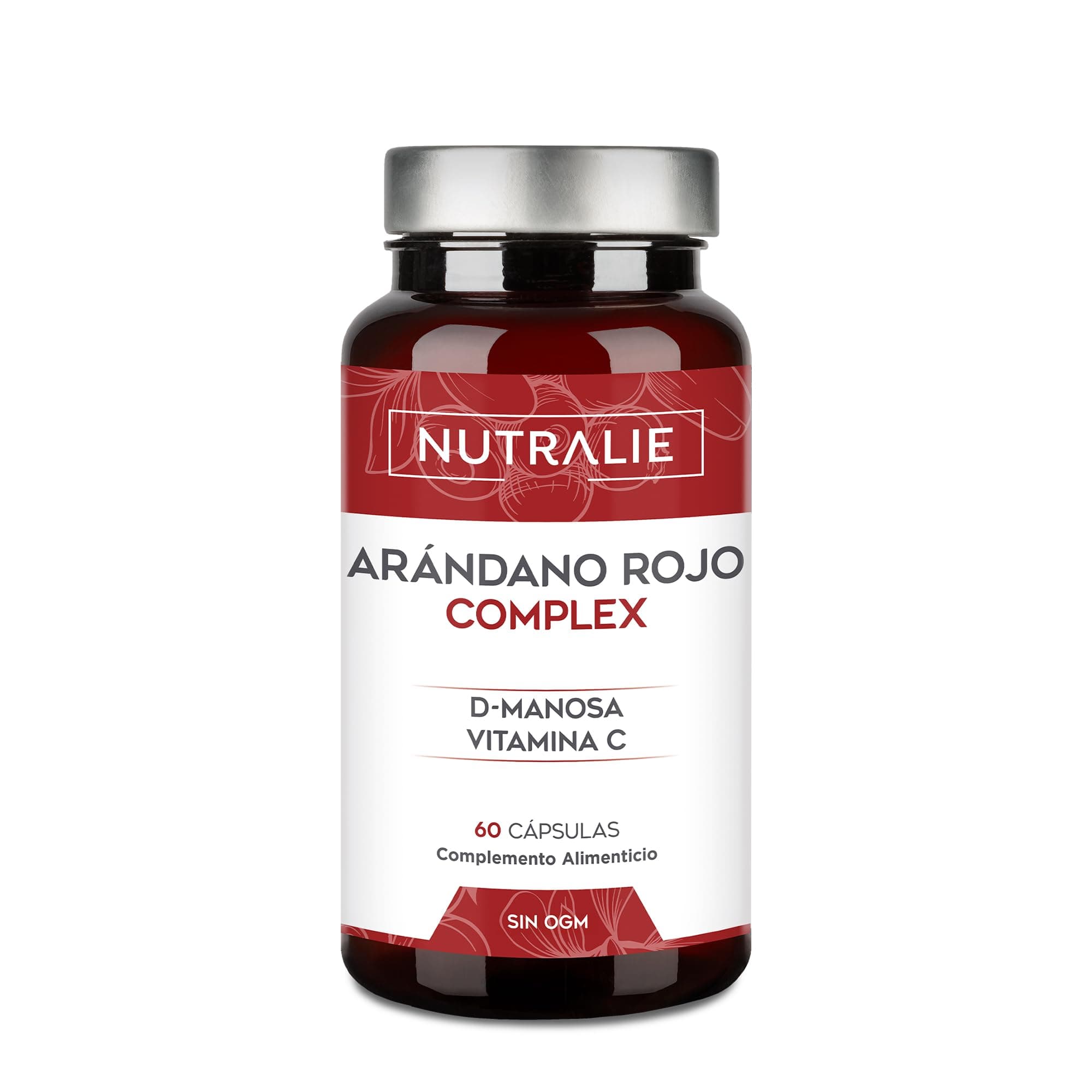 Arándano Rojo Americano - Vitamina C, D-Manosa e Hibisco Jengibre - Arándano Rojo - Cranberry Complex - 60 Cápsulas Nutralie