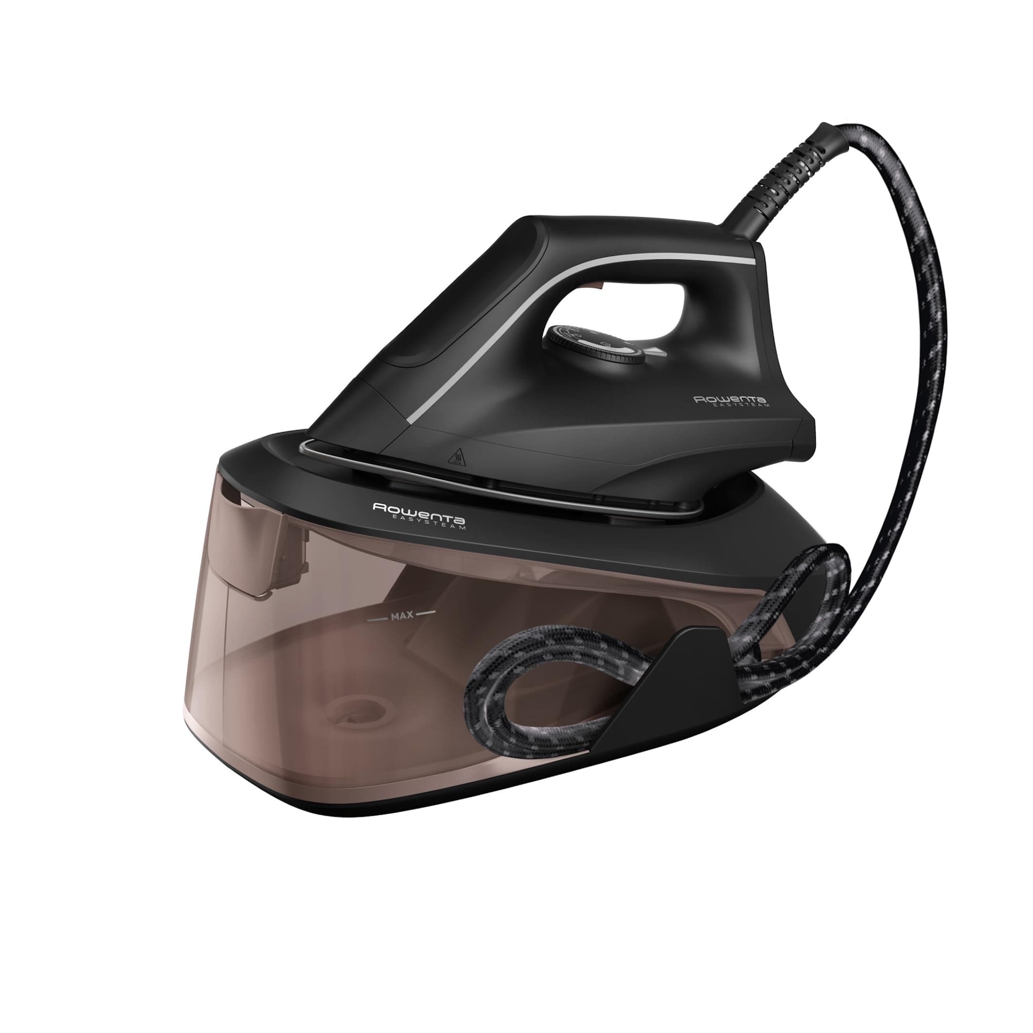 Rowenta Easy Steam VR5120 Ferro da stiro con generatore di vapore, colpo di vapore 210 g/min, vapore continuo da 110 g/min, serbatoio da 1,4 l, Modo Eco per tutti i tessuti, Cannella