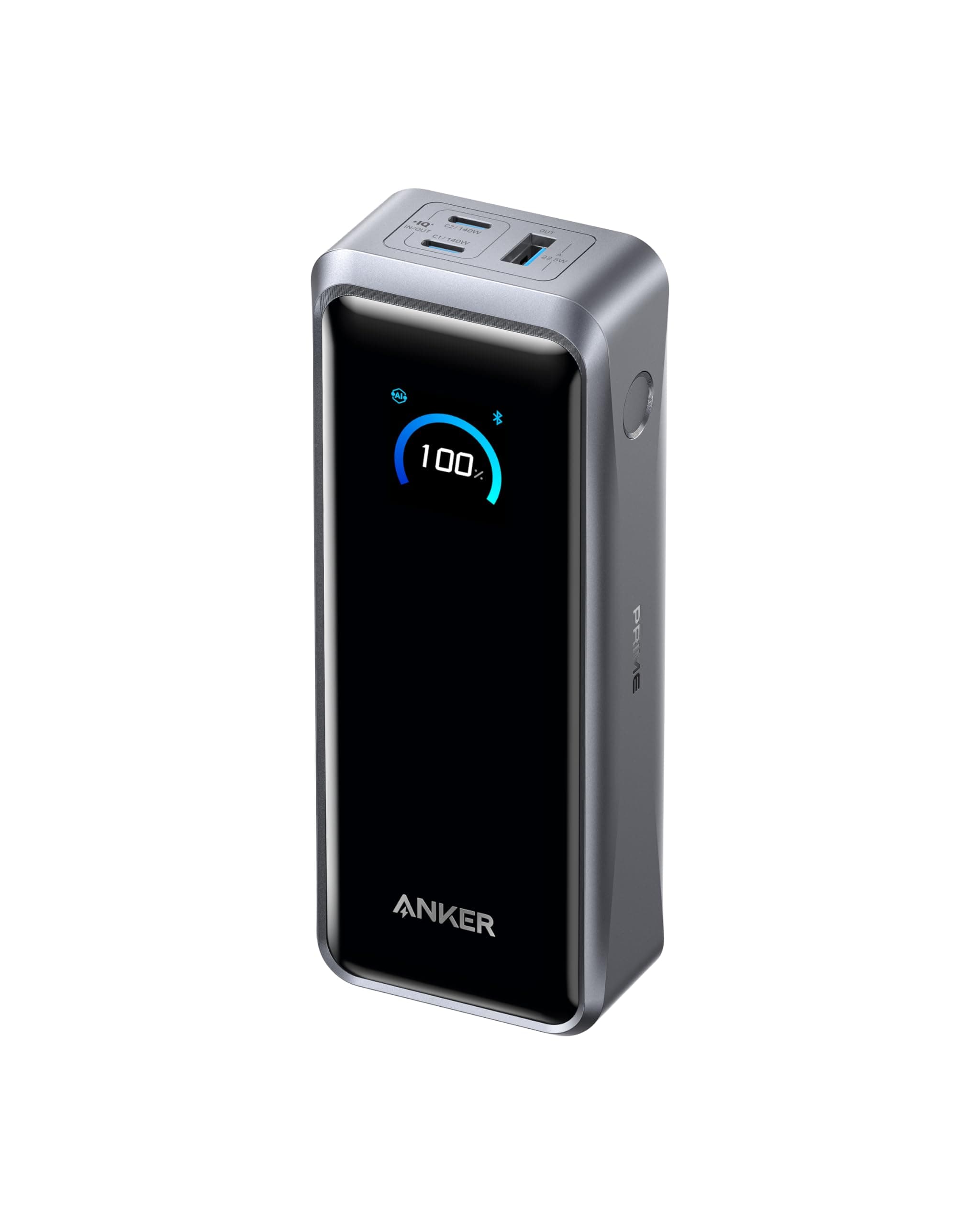 Anker Prime Powerbank, 26250mAh, tragbares Ladegerät mit 3 Ports und 300W Ausgang, bidirektionales Laden, TSA-zugelassen, App-Steuerung, für MacBook, iPhone 17/16-Serie und weitere (ohne Ladebasis)