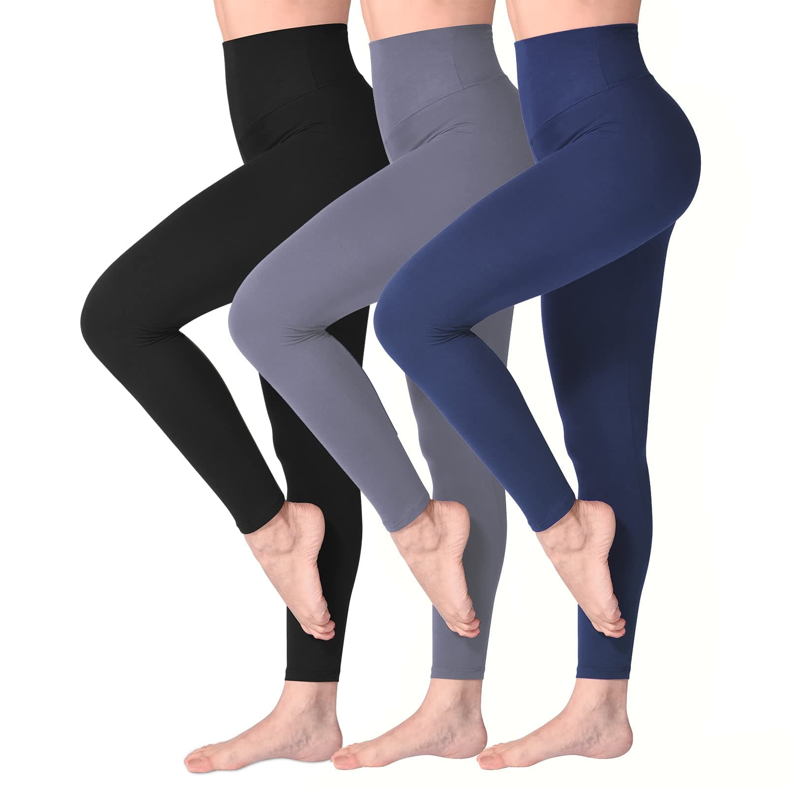 SINOPHANT Leggins Vita Alta Donna, Leggings Donna Fitness Pantaloni Yoga Controllo della Pancia Opaco Elastici Morbido per Sportivi o Casual