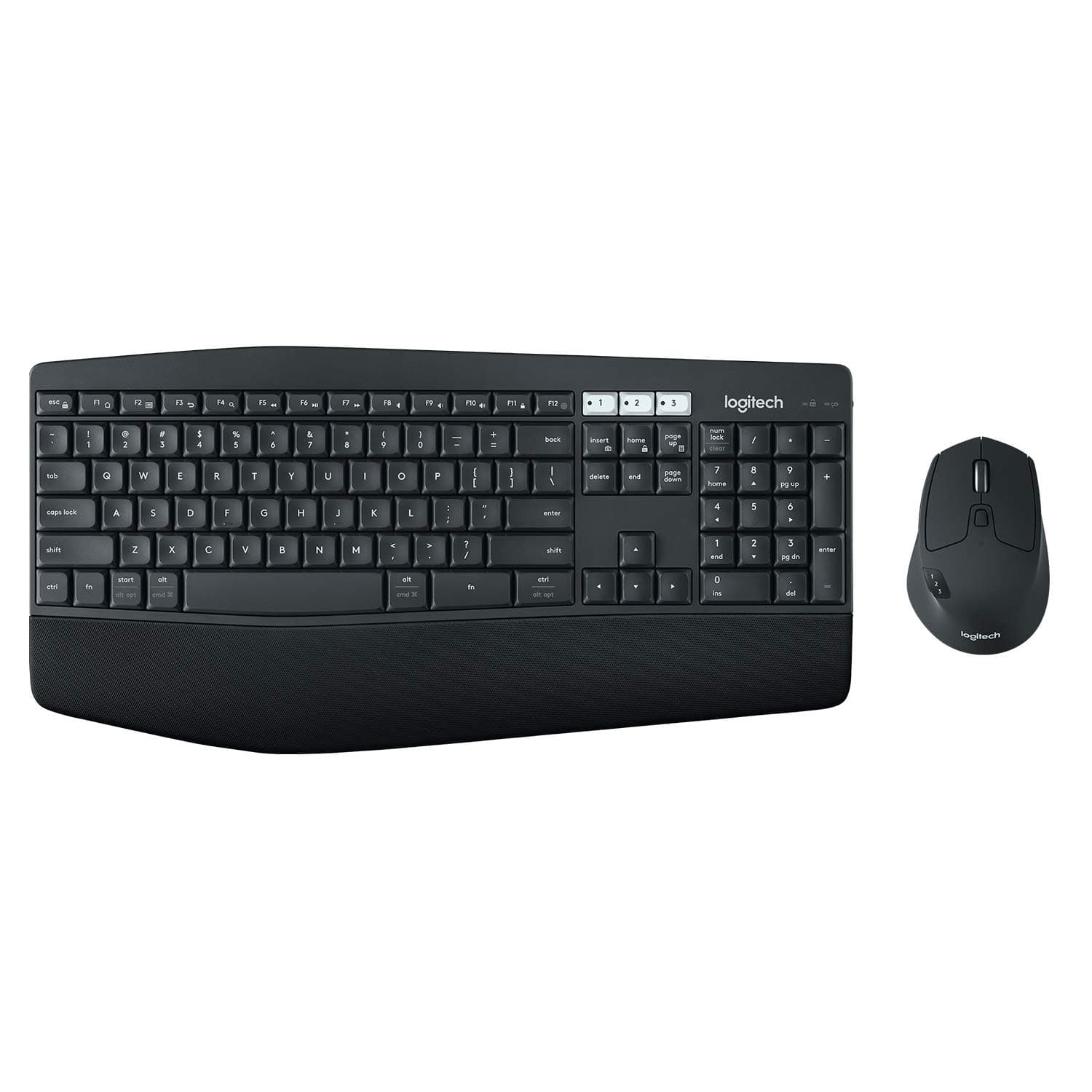Logitech MK850 Kit Tastiera e Mouse Wireless Multidispositivo | Wireless e Bluetooth 2,4 GHz, 12 ‎Tasti Programmabili, Durata Batteria di 3 Anni, PC/Mac, Layout Italiano QWERTY ‎- Nero