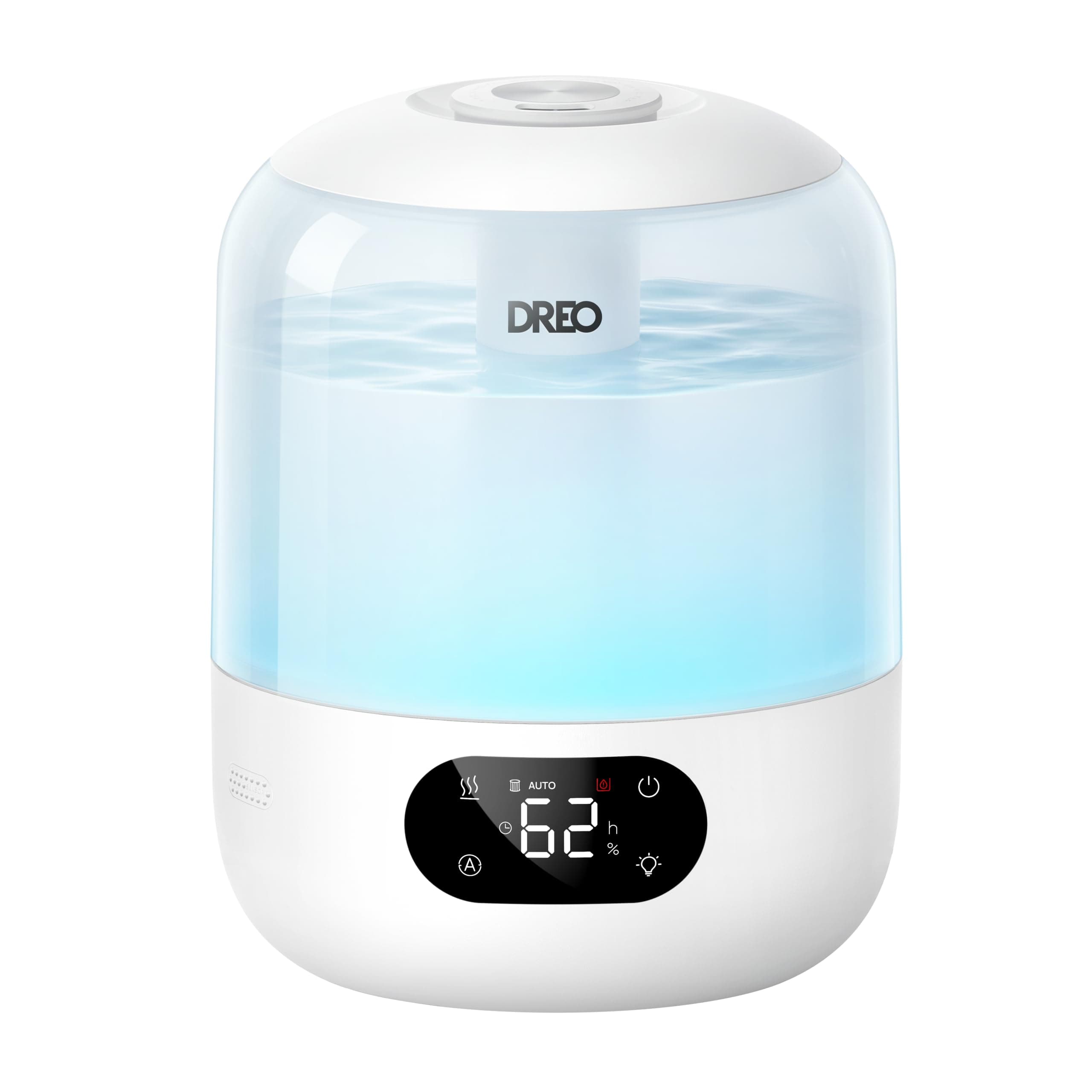 DREO Humidificateur Bébé Silencieux 3L, 26 dB, Blanc | Capteur d’humidité, brume fraîche ultrasonique, buse 360°, 30 h d’autonomie, diffuseur d’huiles essentielles, pour plantes