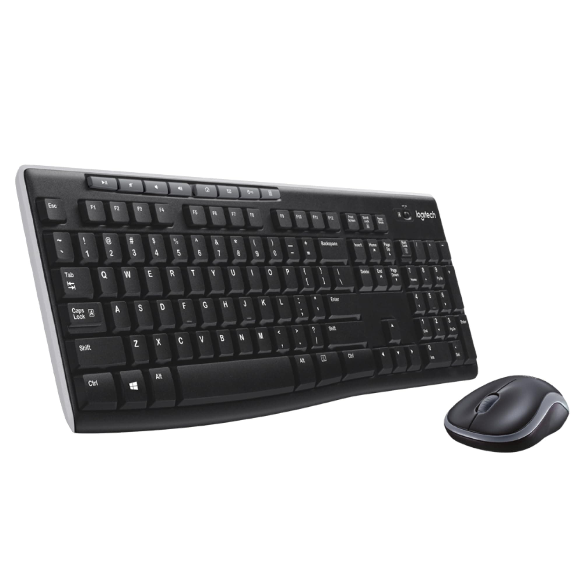 Logitech MK270 Combo Tastiera e Mouse Wireless per Windows, 2,4 GHz Compatto, 8 Tasti Multimediali e di Scelta Rapida, Durata della Batteria 2 anni, PC, Laptop, Italiano QWERTY - Nero
