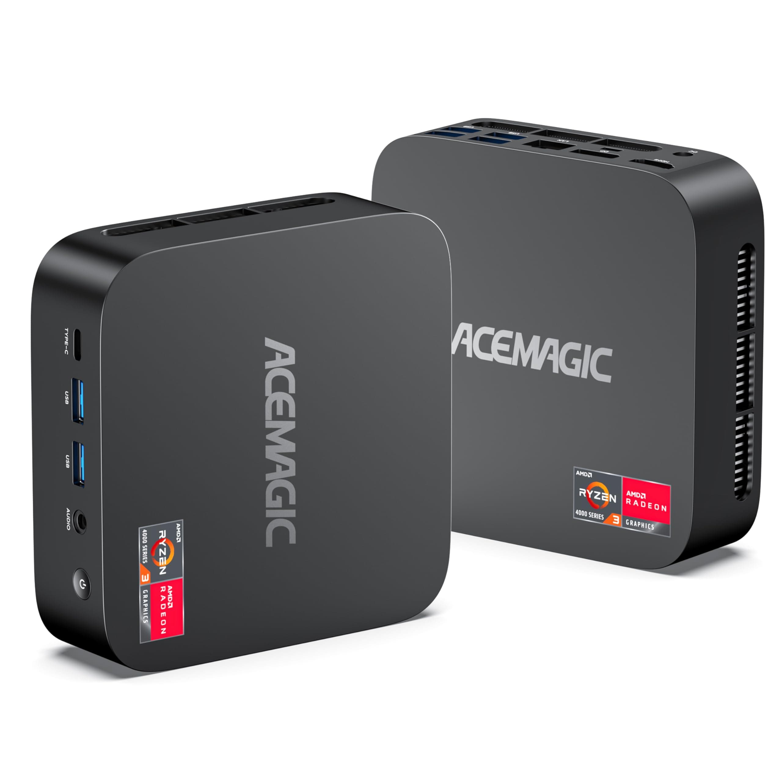 ACEMAGIC Kron Mini K1 Mini PC, AMD Ryzen 4300U (4C/CT,3.7 GHz, Mieux Que 3300U/N150/N97), 16 Go LPDDR4 512 Go SSD W-11 Pro Mini Ordinateur de Bureau, Triple écran 4K/WIFI5/BT4.2 pour Éducation/Bureau